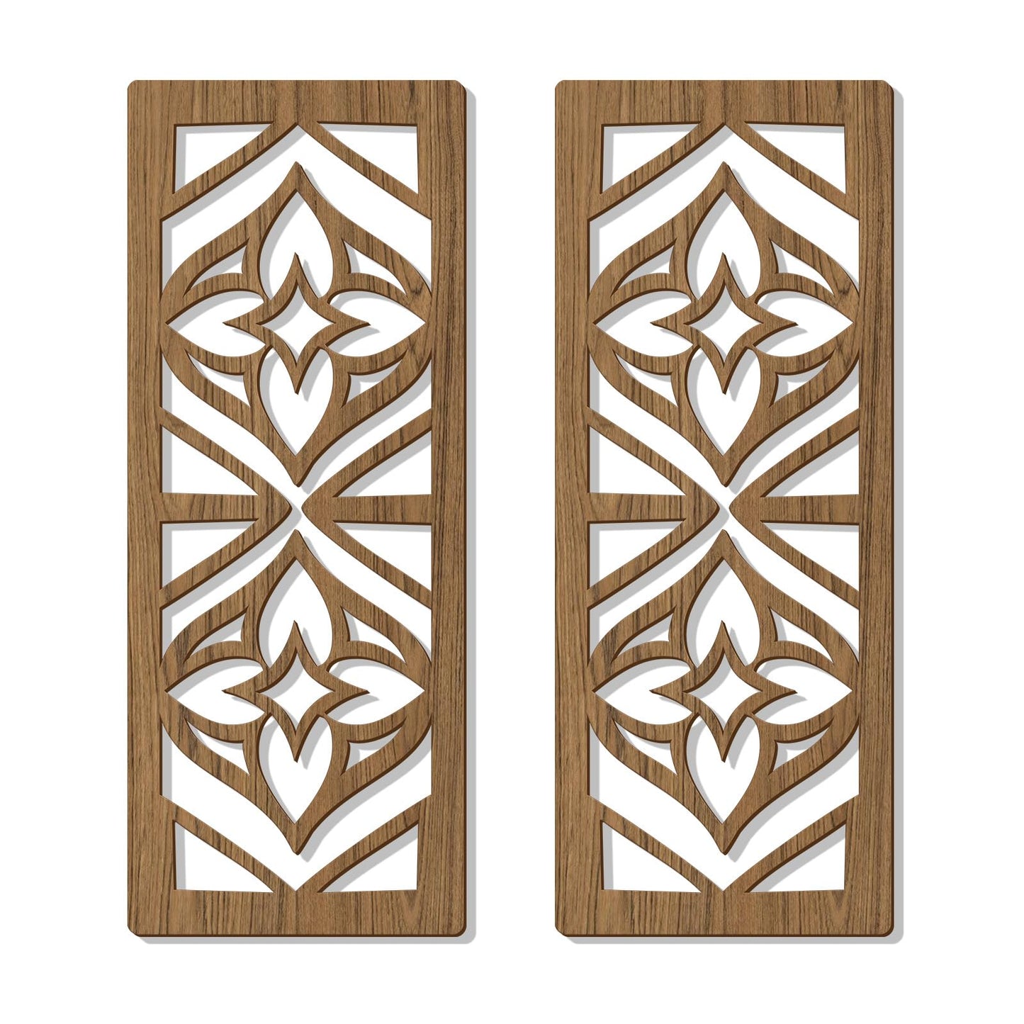 Zzbakress 2 Pcs Mid Century Modern Wall Decor Wooden Abstract Geometric Art for Home Living Room Bedroom (Style X)