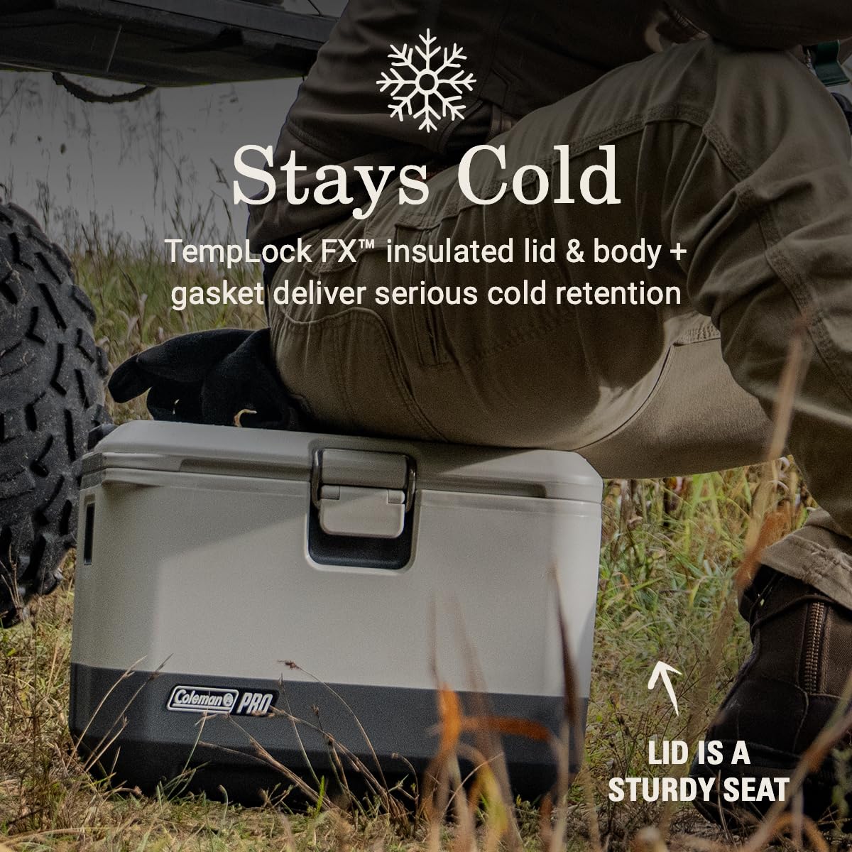 Coleman Pro Heavy-Duty 17qt Ultra-Light Premium Hard Cooler Lunchbox, Extra-Thick Insulation Keeps Ice for Days