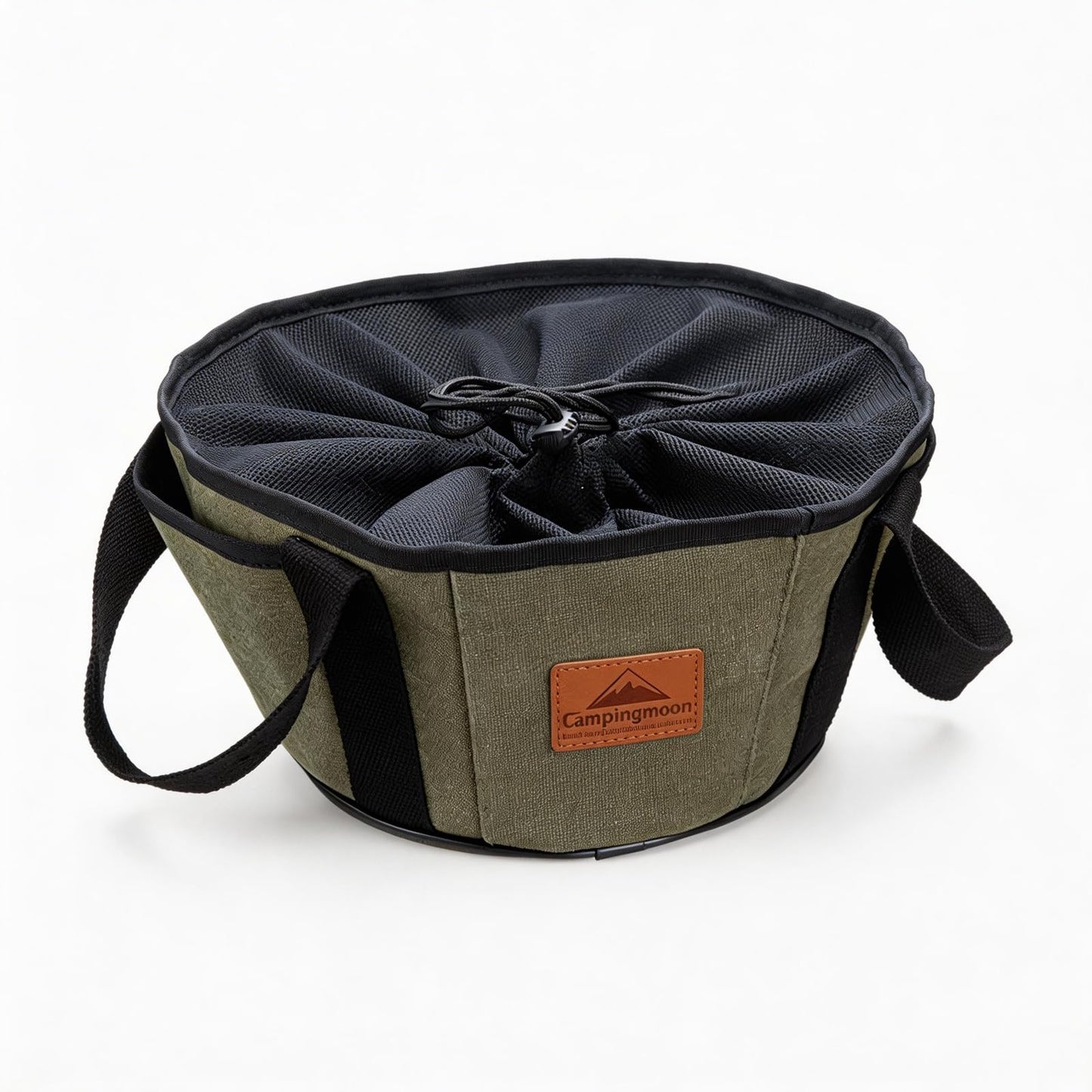 Campingmoon 10 In Dutch Oven Bag, Heavy Duty Canvas Camping Storage Bag with Drawstring, Portable Cookware Organizer for Cast Iron Pot, Anti-Scratch Protection for Camping Picnic