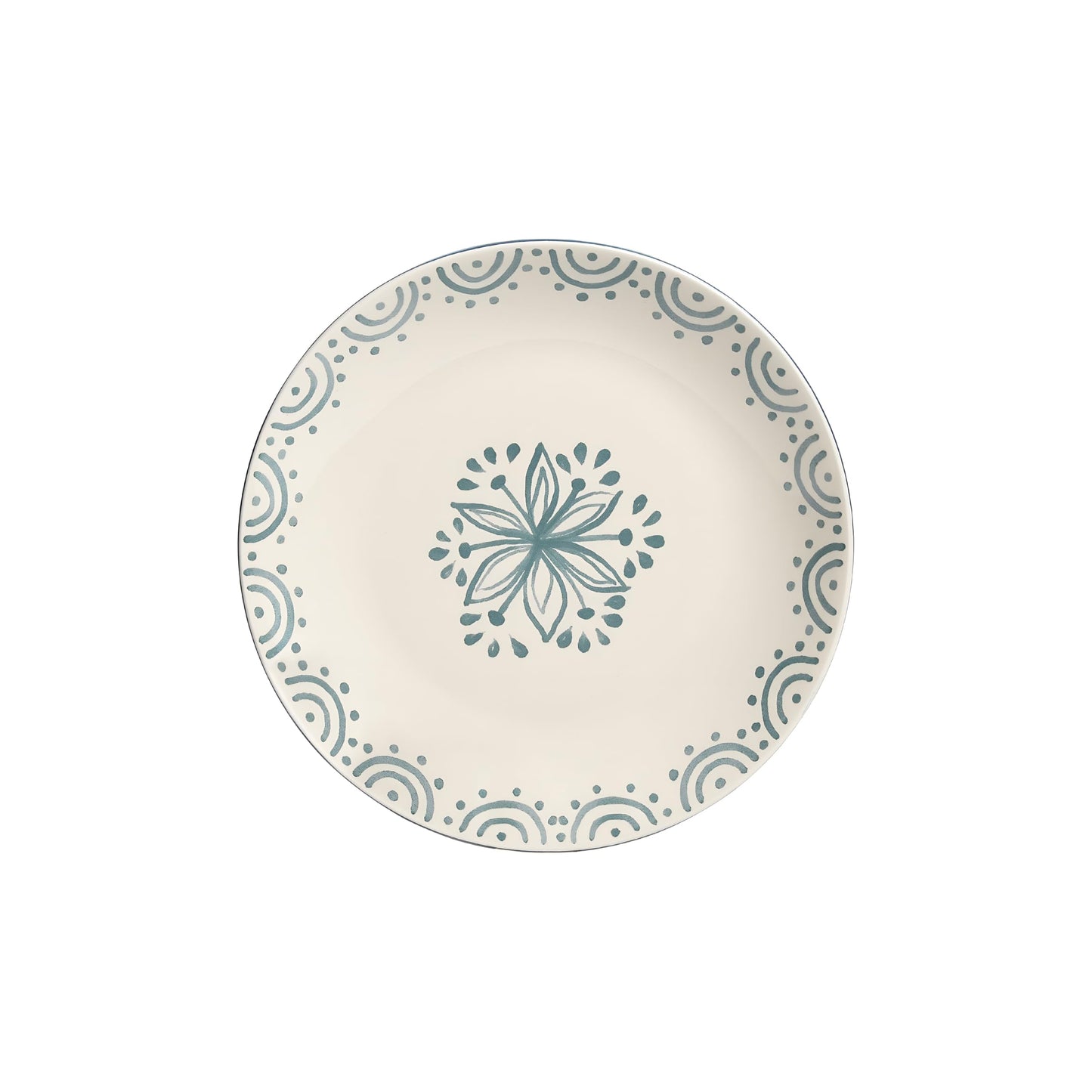 Sango 12-Piece Speckled Stoneware Dinnerware Set for 4- Glossy Plates and Bowls Set with Hand-Painted Floral Pattern, Rustic Ceramic Dish Set, Elegant Dishes for Everyday Dining, Siterra Glazed Garden