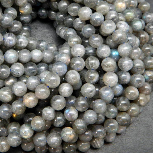 Zenkeeper 108 Pcs Labradorite Gemstone Beads for Jewelry Making 8 MM Labradorite Gemstones Loose Stone Beads