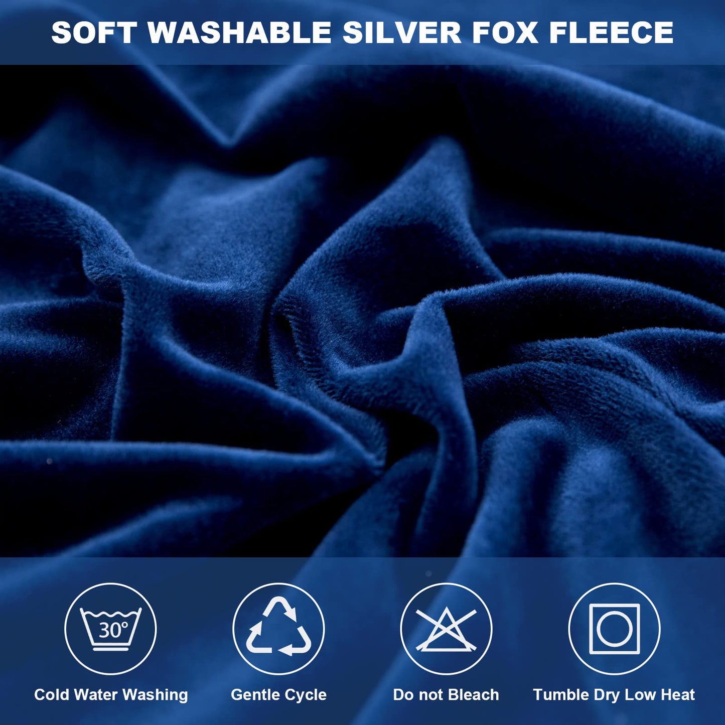 MIFXIN Velvet Stretch Pillow Cover Wear-Resistant Universal Sofa Couch Cushion Pillow Cover Cushion Sofa Decoration (Navy, Pillowcase)