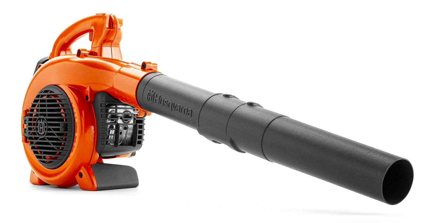 Husqvarna 125B Gas Leaf Blower, 28-cc 1.1-HP 2-Cycle Handheld Leaf Blower, 470-CFM, 170-MPH, 12.5-N Powerful Clearing Performance and Ergonomic Design, Gifts for Men
