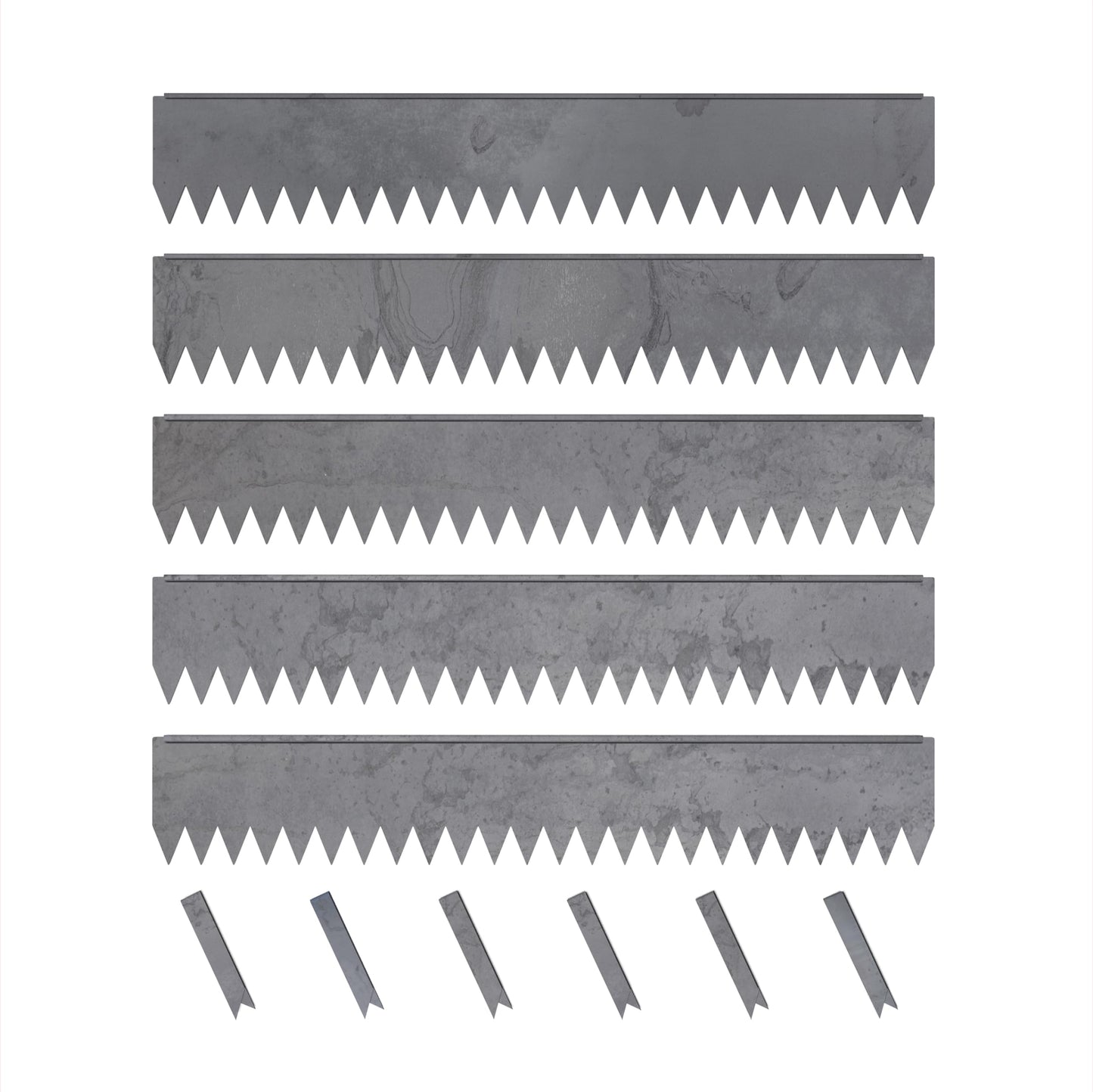 Edge Right - Hammer-in Landscape Edging - 48-inch Strips - 8-inch Depth 1/4-inch Rounded top COR-Ten Steel (5 Pack)