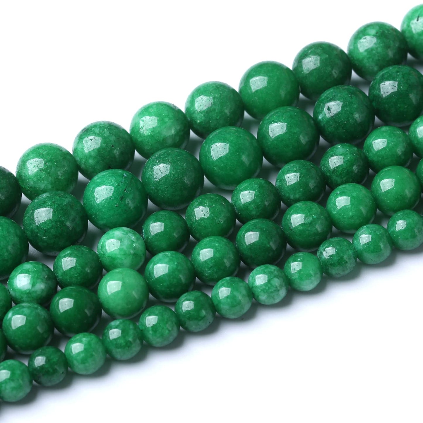 90pcs 4mm Natural Green Cloud Jades Beads Round Loose Gemstone Crystal Energy Healing Power Stone Beads for Jewelry Making DIY Bracelet (4mm, Green Cloud Jades)
