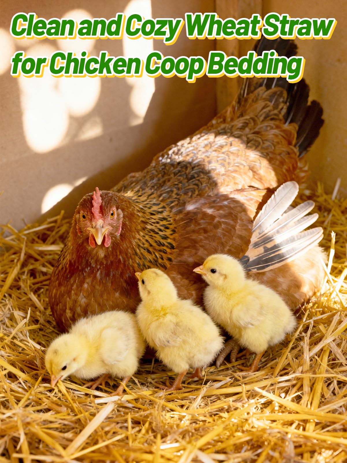 Natural Wheat Straw - 1 LB Dry Clean Soft Garden Mulch Weed Cover Chicken Coop Yard Farm Pets Bedding, Warm Decorative Straw Bale for Stray Cats Dogs Shelter