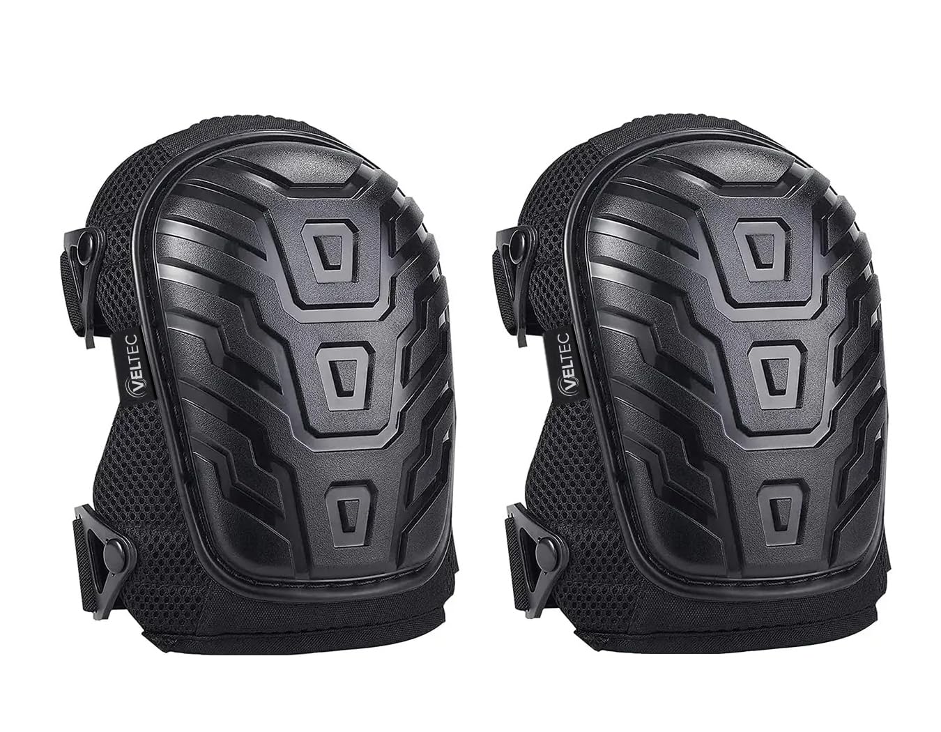 Veltec Premium Knee Pads for Work with Soft Foam and Gel Cushion - Heavy Duty Pads & Adjustable Non-Slip Straps - Pro Protection & Comfortable for Construction, Gardening, Flooring, Roofing and More