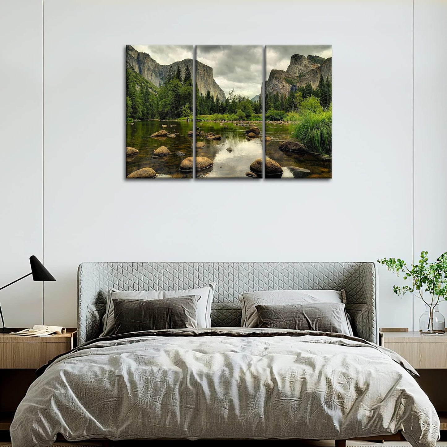 Yosemite Wall Art Nature National Park Lake Mountain Trees Rocks Pictures Prints On Canvas Landscape The Wall Decor for Home Modern Decoration
