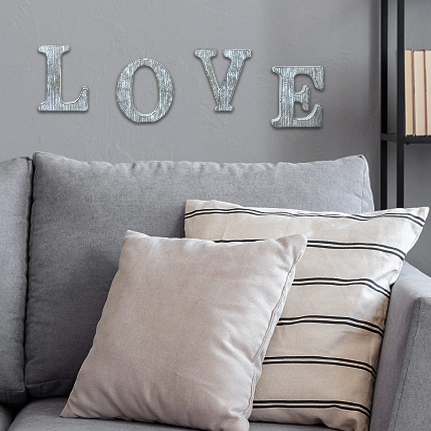 WOODOUNAI 4 Inch Wood Letters Unfinished Rustic Wood Letters for Wall Decor Decorative Standing Letters Slices Sign Board Decoration for Craft Home Party Projects (Z)