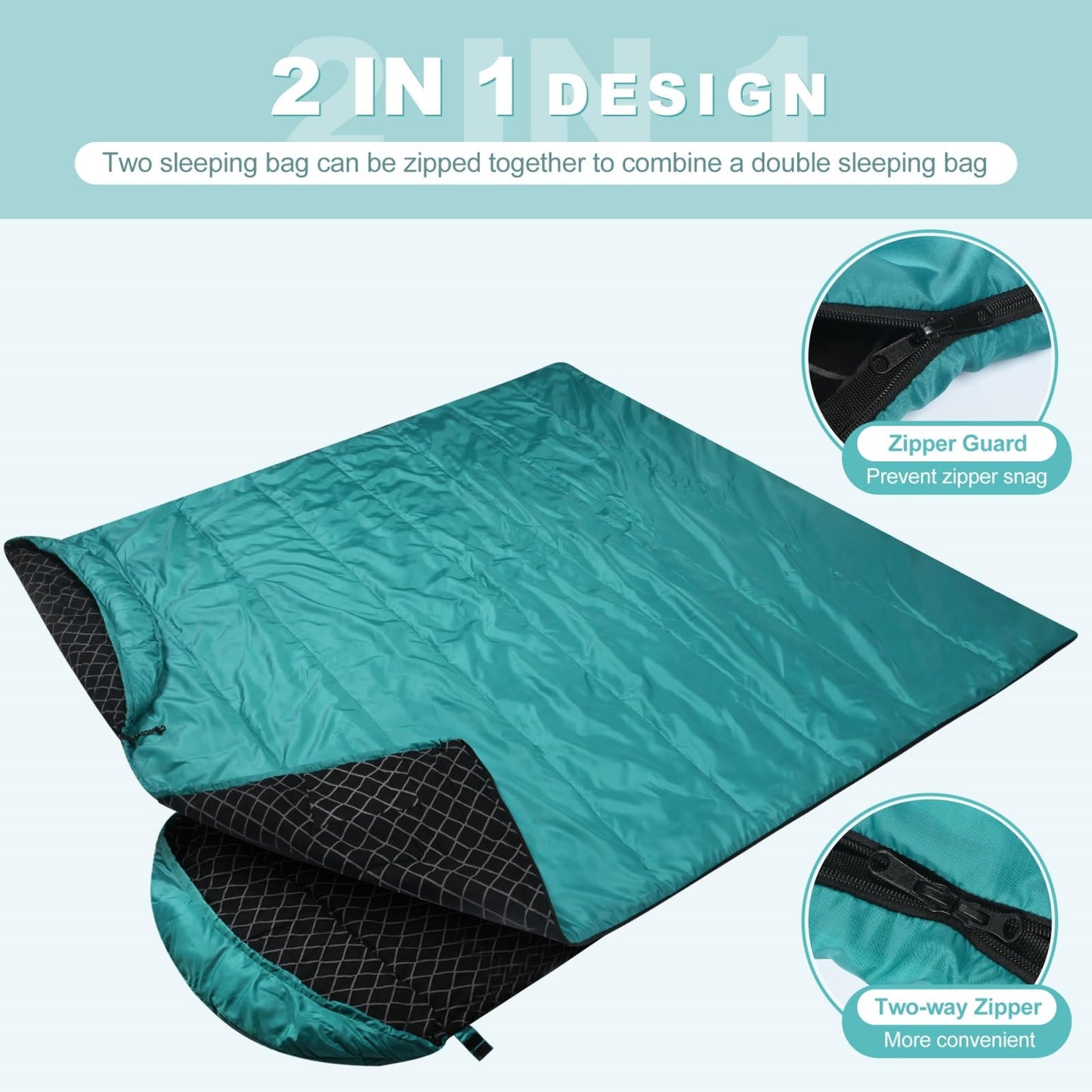 AGEMORE Cotton Flannel Sleeping Bag for Adults, Lightweight XXL Cotton Sleeping Bag for Camping Backpacking or Hiking, Water Resistant, 3-4 Season Warm & Cool Weather