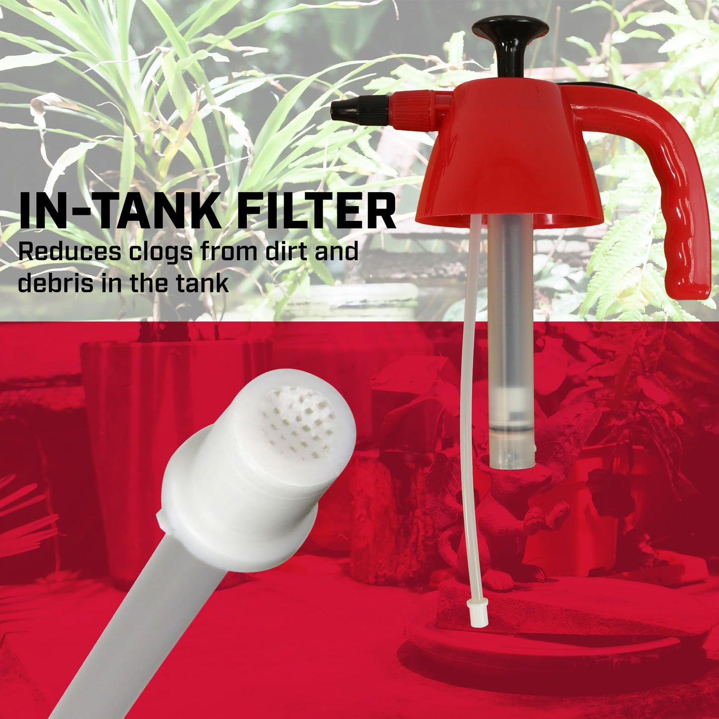 Chapin 10022 Handheld Pump Sprayer, 48oz, Multi‑Purpose, Translucent Poly Tank, Wide‑Mouth Opening, Adjustable Cone Nozzle & Anti‑Clog Filter for Weed, Fertilizer & Pest Applications, 2 Pack