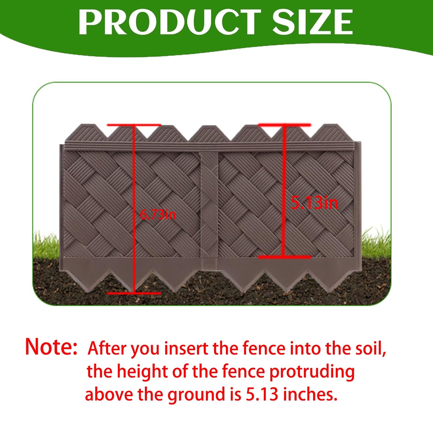 30-Pack Weaving Flower Bed Garden Edging Borders (30 FT) - No Dig Border Edgings with 8.5” Anchor Stakes & Interlocking Design-Thickened Borders for Lawns, Flower Beds & Landscaping
