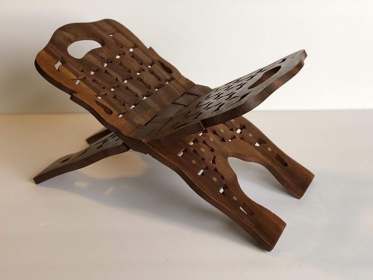 YOUNI - Wooden Quran Folding Stand/Rahel/Holder Book. حامل قرآن خشبي (Medium 8" Height X 13" Wide)
