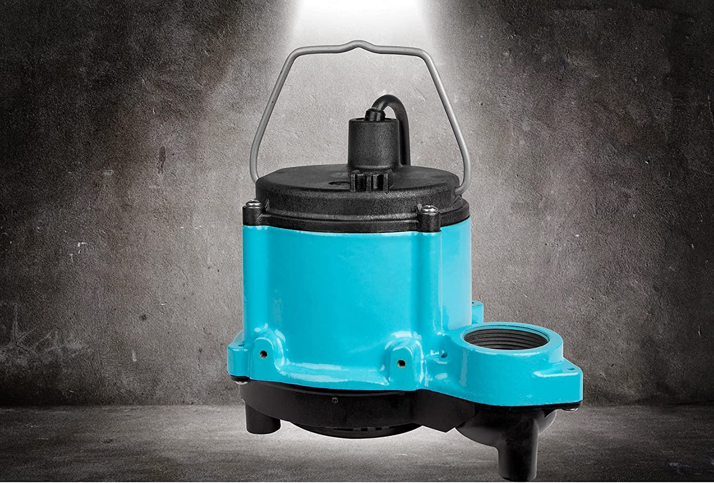 Little Giant 6-CIM-R 115-Volt, 1/3 HP, 2750 GPH Manual (No Switch) Submersible Sump Pump for Sump Systems and General Dewatering, 10-Ft. Cord, Blue, 506271