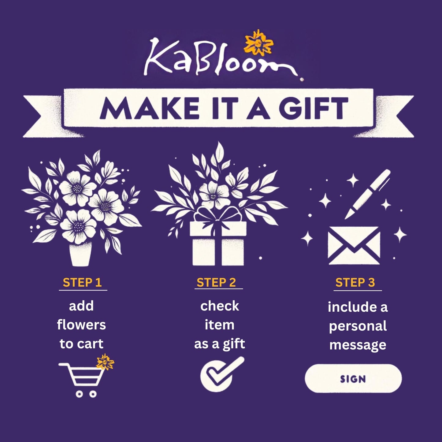 KaBloom PRIME NEXT DAY DELIVERY - Fall Collection - Live Plant Collection : White Orchid Plant in 5" Pot, Single Spike .Gift for Birthday, Sympathy, Thank You, Valentine, Mother’s Day Fresh Flowers