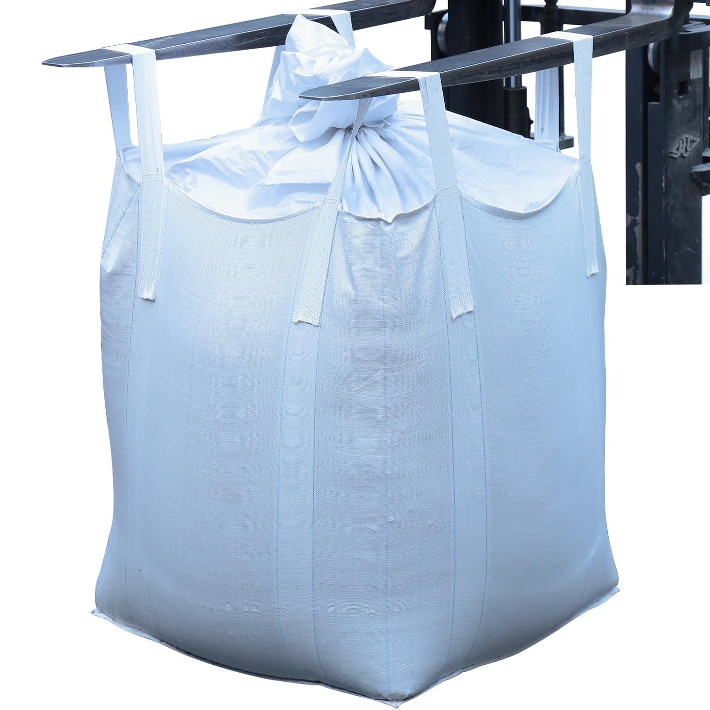 FIBC Bulk Bags 1 Ton 2200 lbs (10 Pack) - 35"x35"x43" Super Sack Woven Polypropylene Container Bags with 4 Lifting Loops for Construction, Agriculture, Landscaping - Commercial Grade