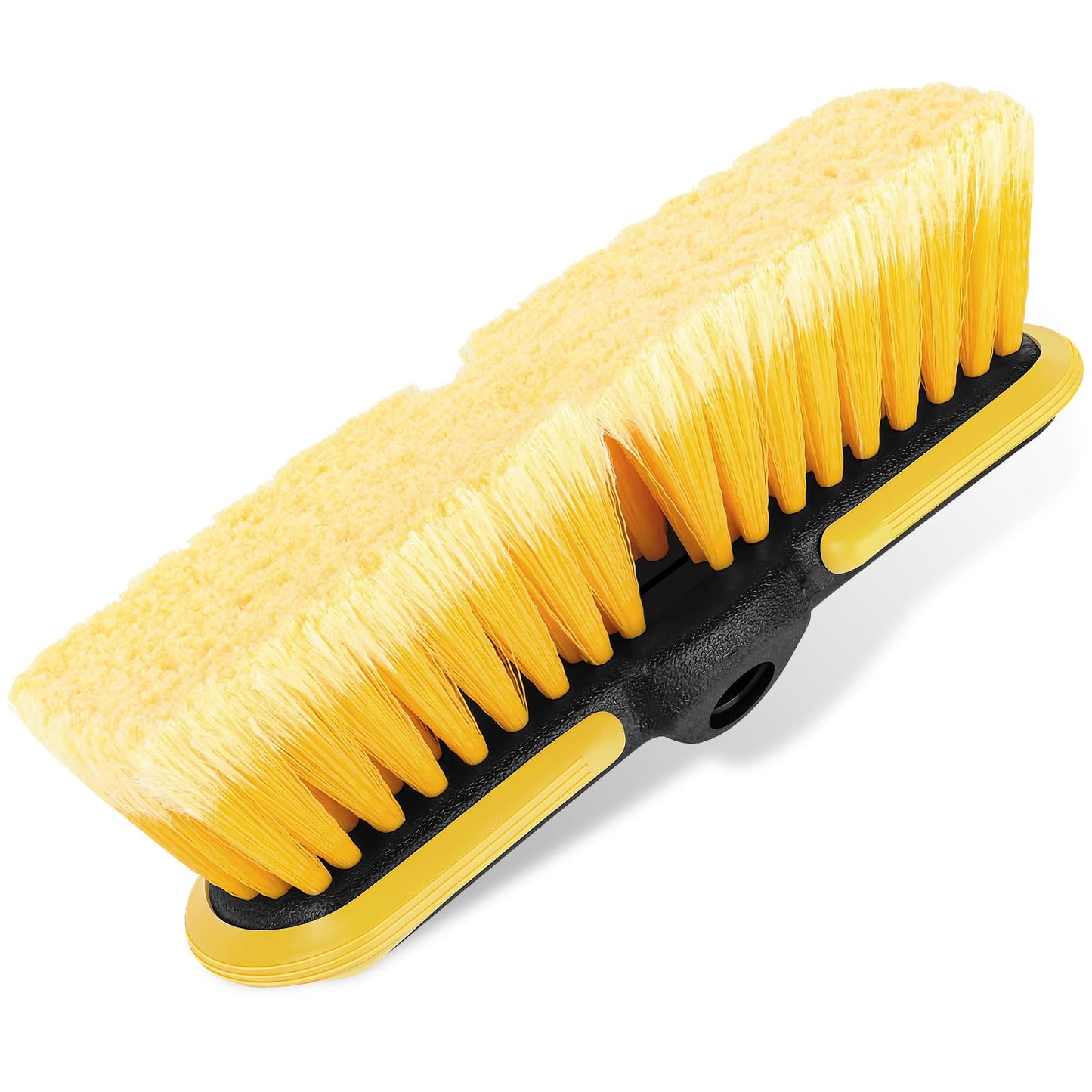 10 Inch Car Wash Brush Head, Scrub Brush Attachment for Long Handle Extension Pole,Outdoor Broom and Scrubbing Brush for Cleaning Window, Wall, House Floor, Deck, Patio, Car (10inch Brush-1Pack)