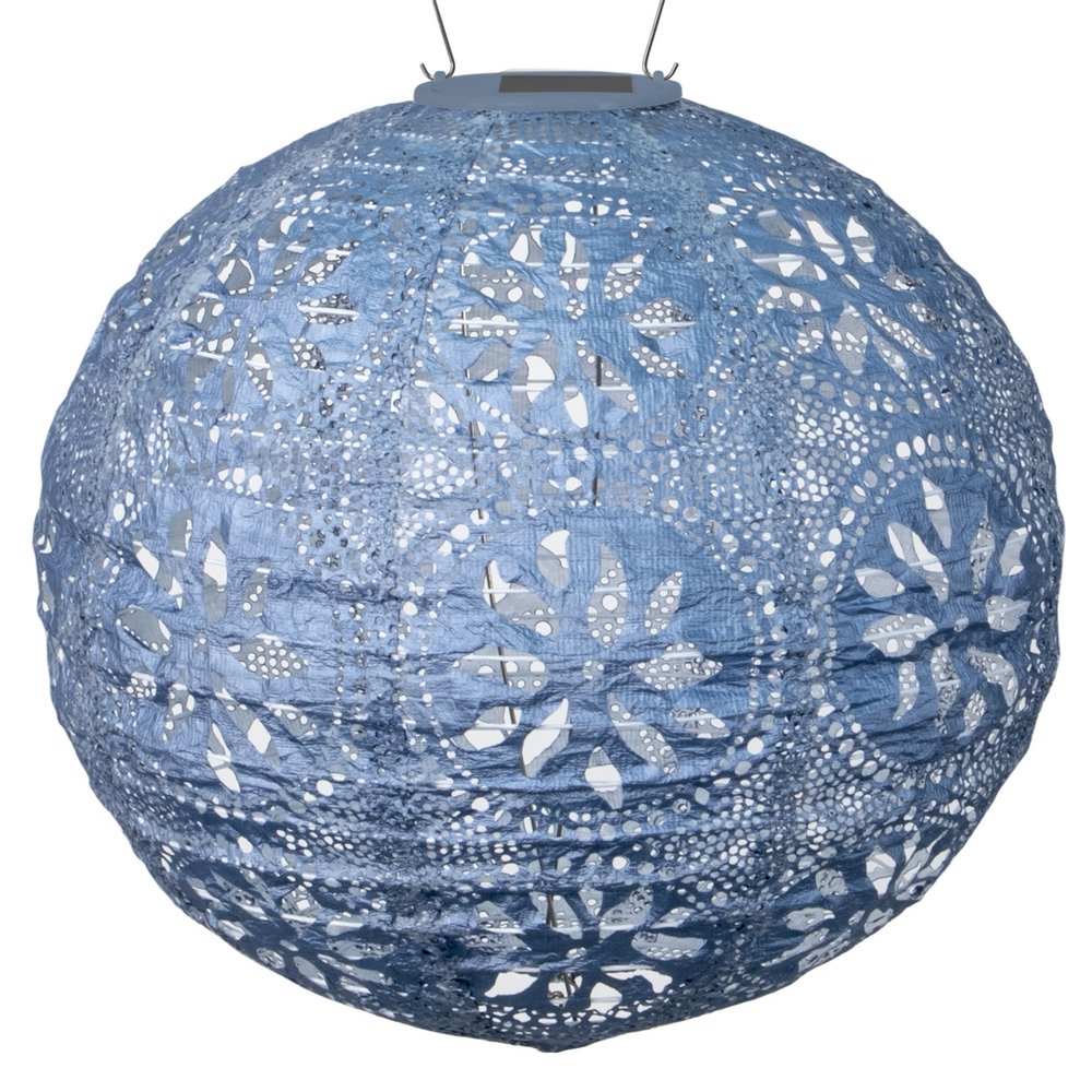 Allsop Home & Garden Soji Stella Boho Outdoor Weatherproof Tyvek® Hanging Solar Lantern. Dual White LEDs and Stainless Steel Easy to Hang Frame.