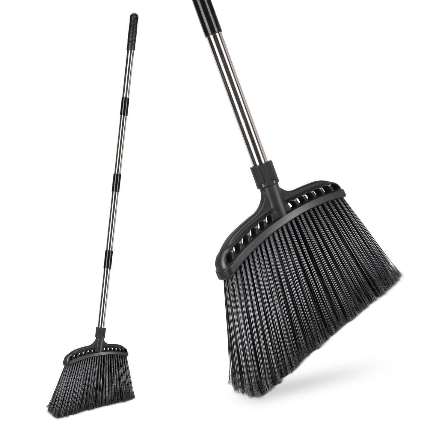 Outdoor Broom,Masthome Heavy Duty Broom,56" Brooms for Sweeping Outdoor,Angle Commercial Brooms with Hard Bristles, for Kitchen Home Office Garage Courtyard Lobby Lawn Concrete