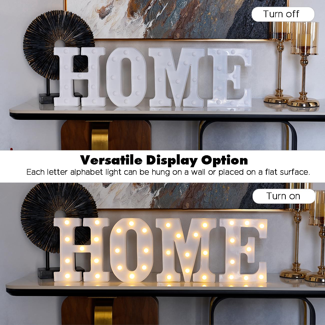 DyingSwan Small Led Marquee Letters, Light Up Letters, 8.58 Inch Led Letter Lights, Battery Powered Lighted Sign for Table, Party, Birthday, Christmas Decor (Letter L)