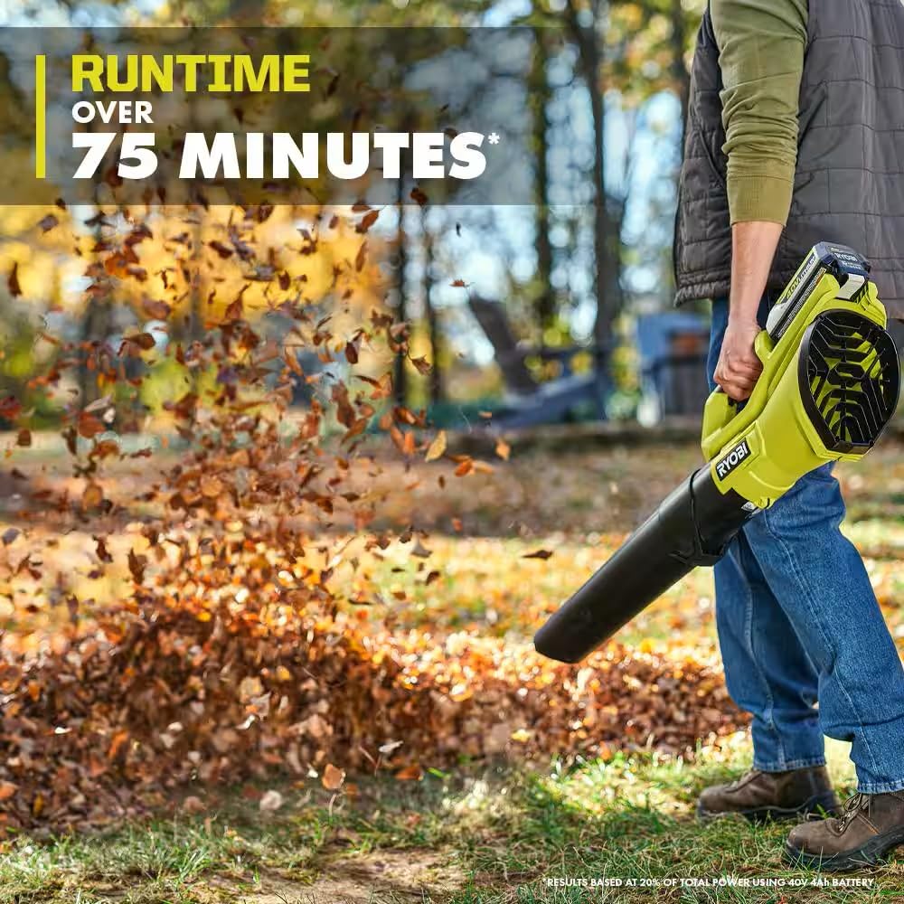 RYOBI 40V 120 MPH 550 CFM Cordless Battery Leaf Blower Tool ONLY RY40LB01B