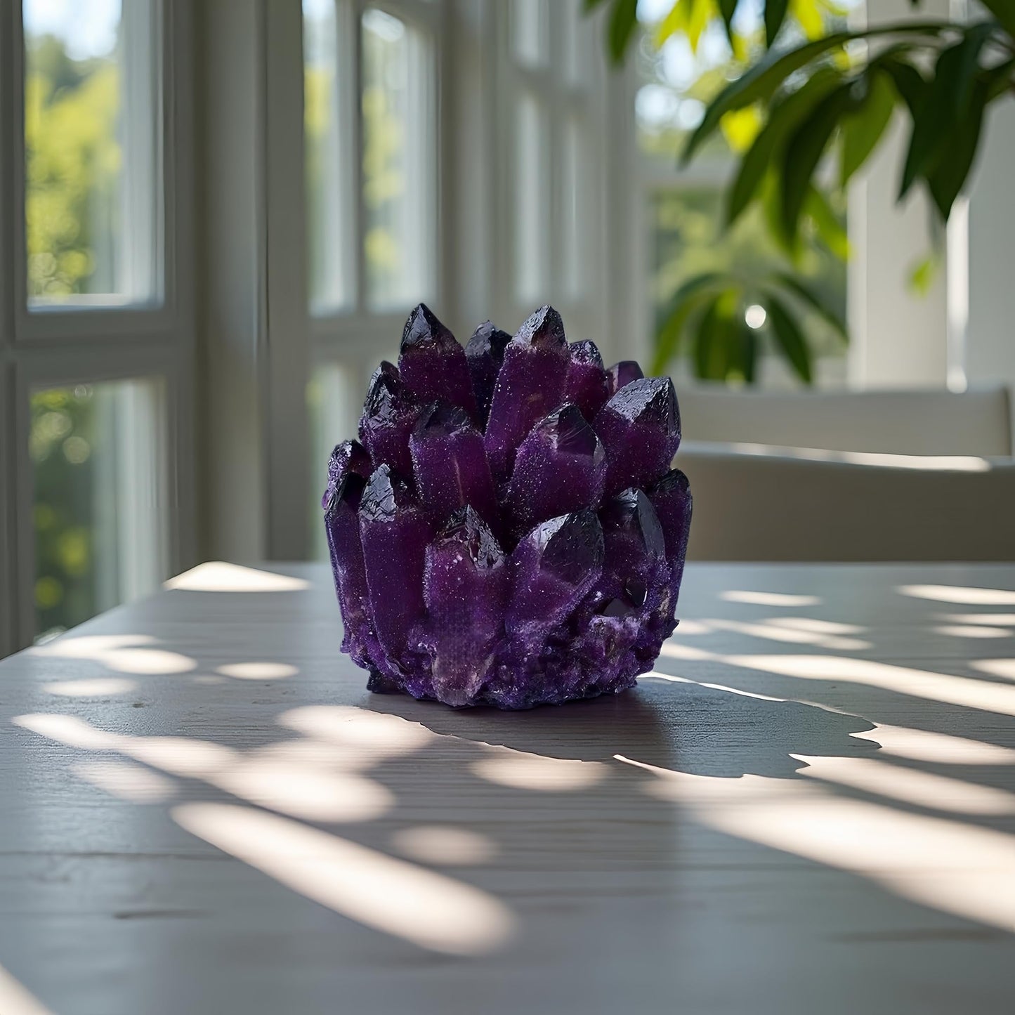 DUKIZA Large Amethyst Crystal Cluster，Real Crystals ，raw Crystal Cluster， Amethyst Stone ，Large Crystals Cluster for Home Decor