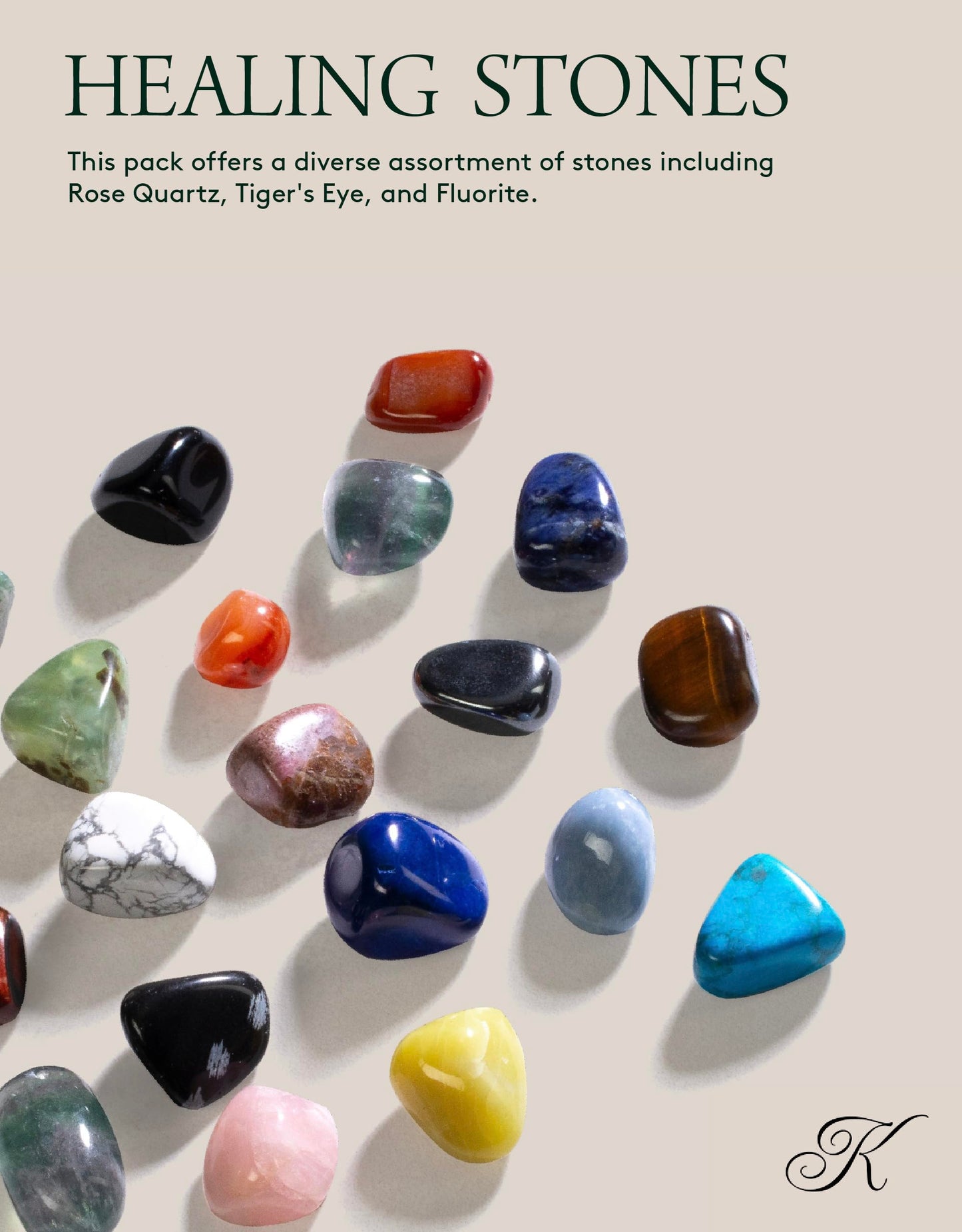 KALIFANO Bulk Tumbled Stones – Over 1,000 Carats Mixed Polished Healing Crystals & Gems for Reiki, Crafts, Kids & Decor (Includes Rose Quartz, Howlite Turquoise, Fluorite, Unakite, Lapis Lazuli) – Piedras de Cristal Para Decorar