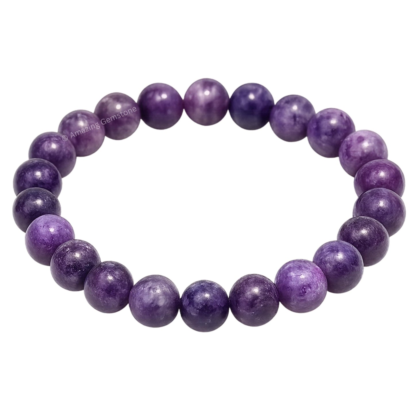 Amazing Gemstone Crystal Bracelet for Women Men's Gifts - Protection Healing Crystal Bracelet - 8mm Gemstone Beaded Stretchable Bracelet Pulseras Para Hombres Mujer Stocking Stuffers Mothers Day Gift (Lepidolite)