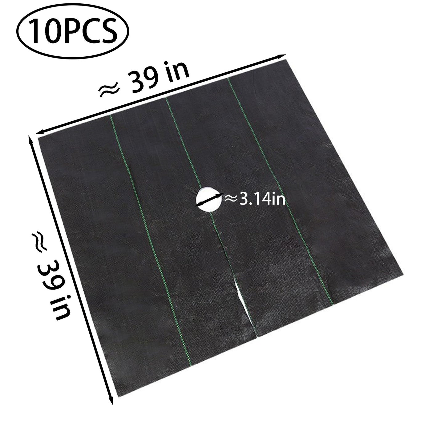 FHJDFHYHC 40in Premium Garden Weed Barrier Landscape Fabric Weed Barrier Fabric,Mulch mat,Mulch Ring,Tree Rings for Easy Set up and Superior Weed Control(10pcs)