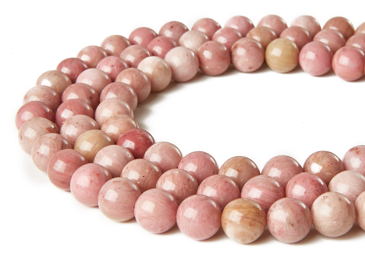 60pcs 6mm Rhodonite Beads Natural Gemstone Beads Round Loose Beads for Jewelry Making
