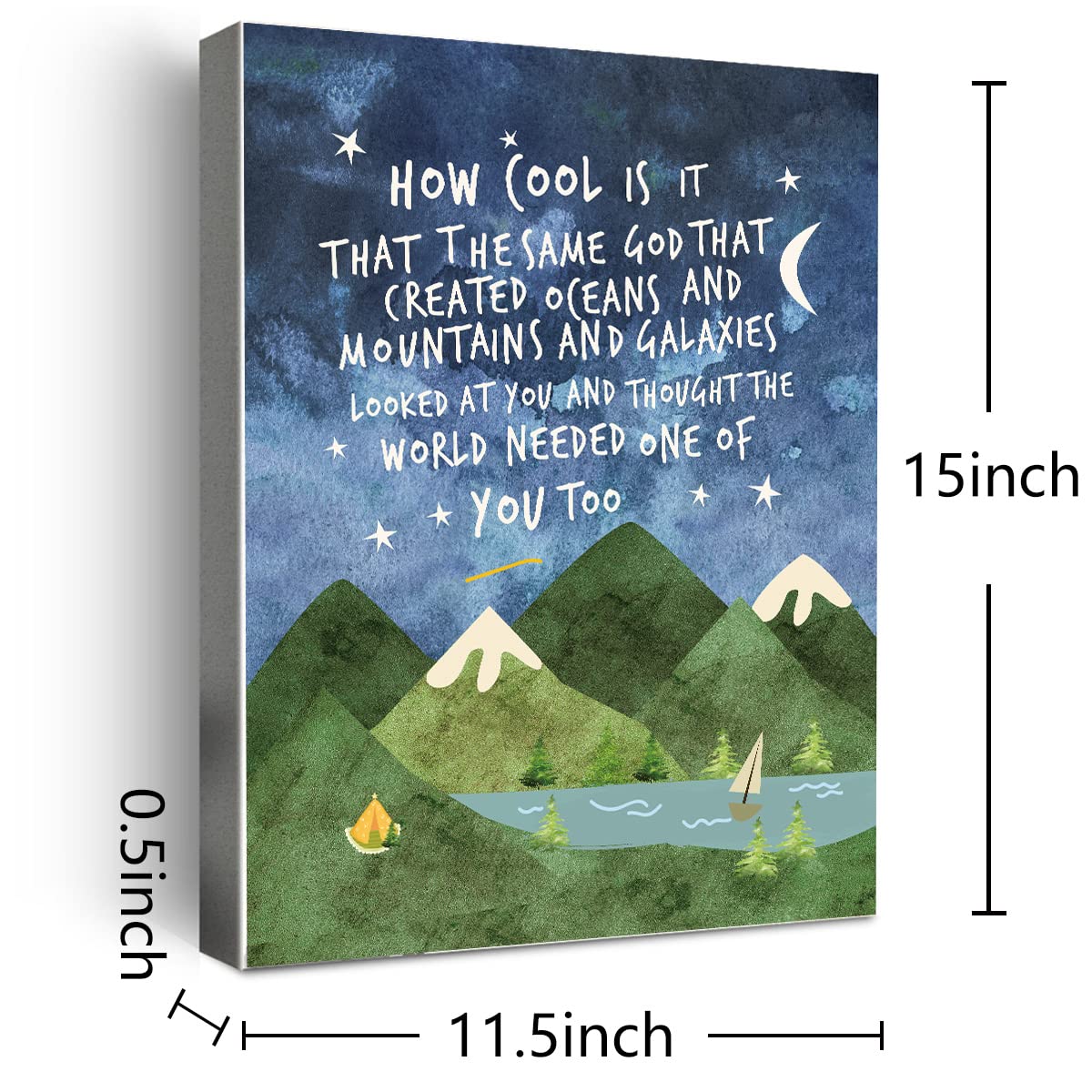 Wailozco Same God Creation Wall Art,Mountain Wall Art for Nursery Toddler Boy Room Wall Decor,Christian Kids Canvas Framed Poster Print,Adoption Gifts First Communion Gifts for Boys