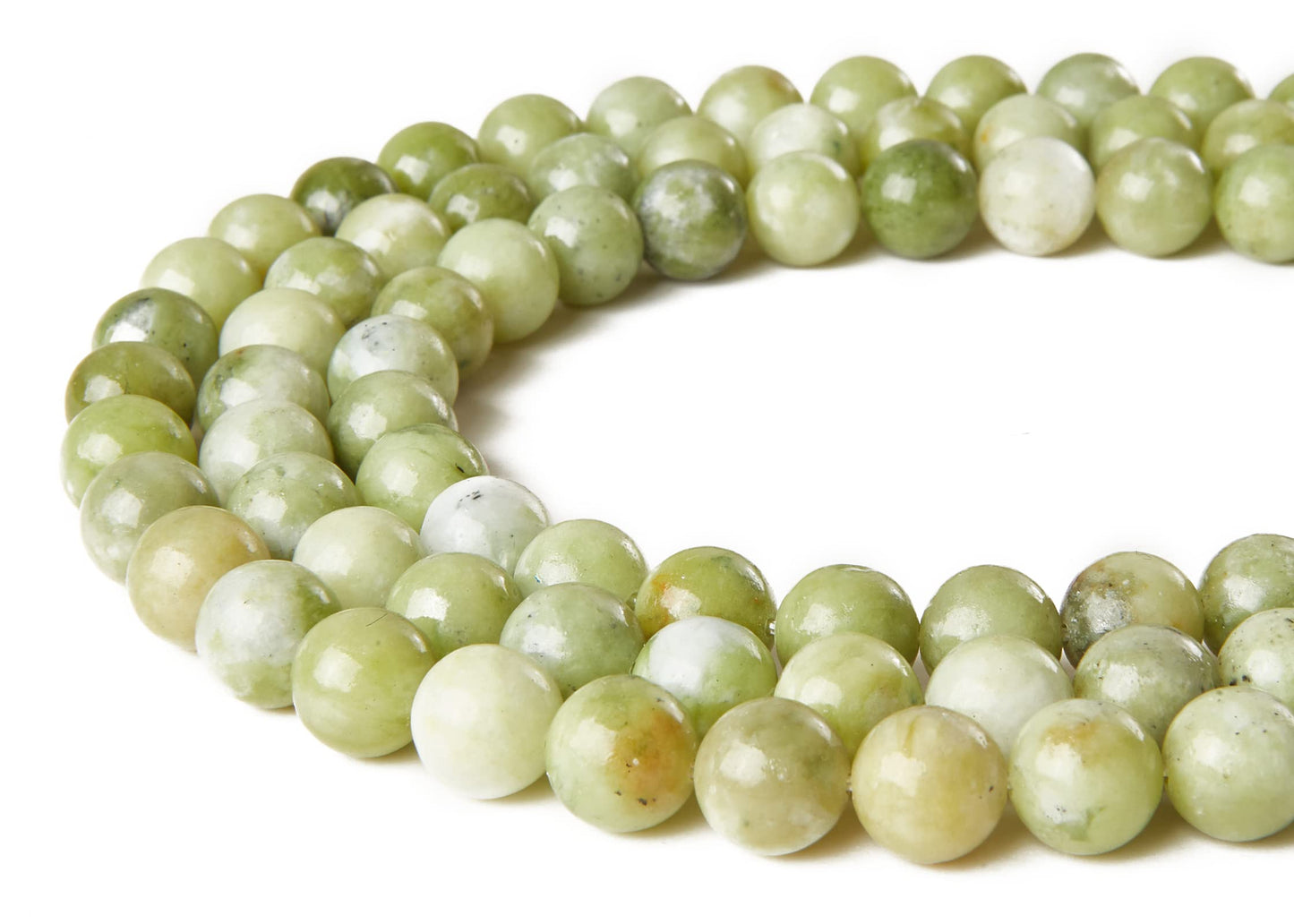 100pcs 6mm Chinese Jade Beads Natural Gemstone Beads Round Loose Beads for Jewelry Making
