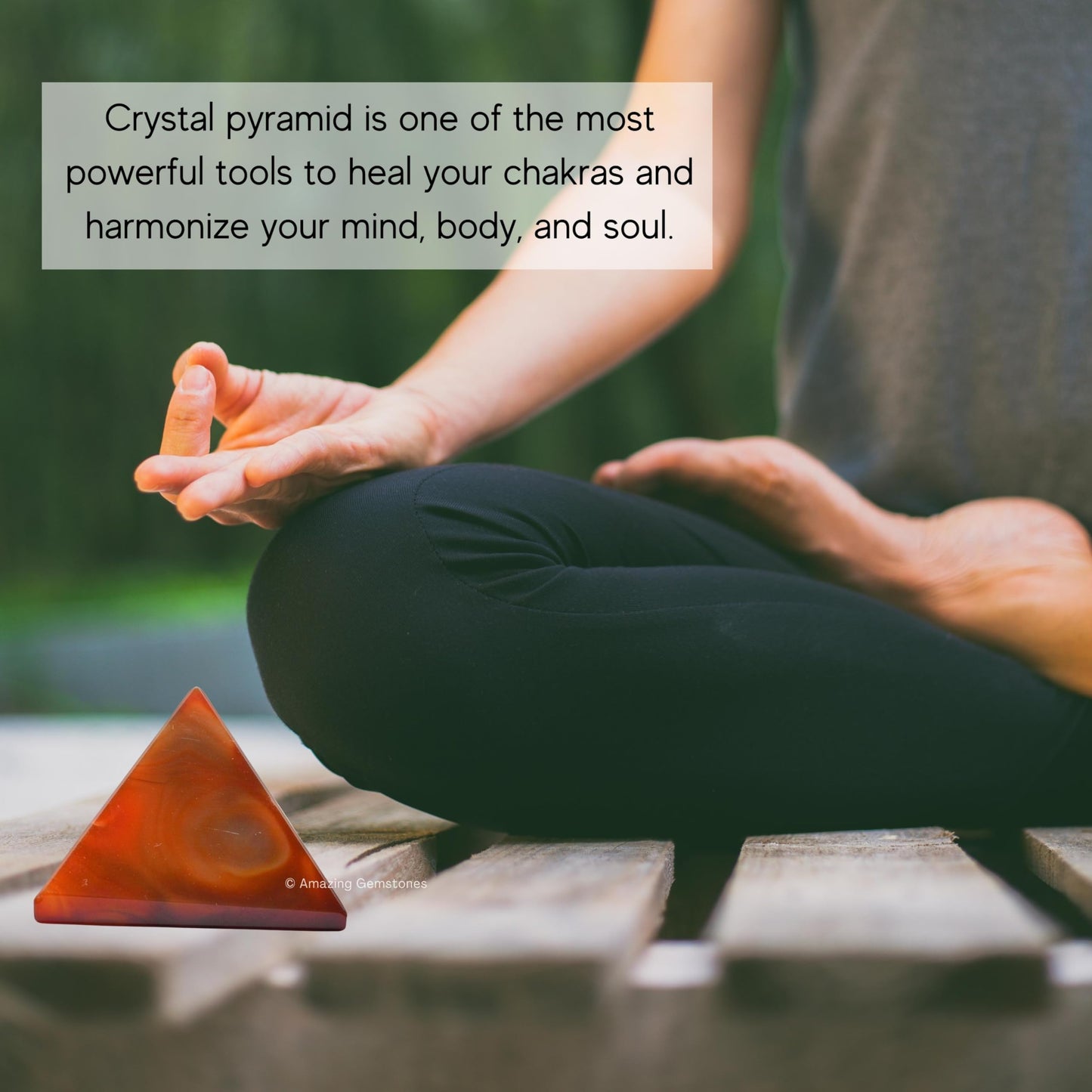 Amazing Gemstone Carnelian Pyramid Crystal Healing Stones - 2" Great Pyramid Figurine of Natural Stone Pyramid for Meditation, Reiki, Chakra Balancing and Crystal Pyramids Grid