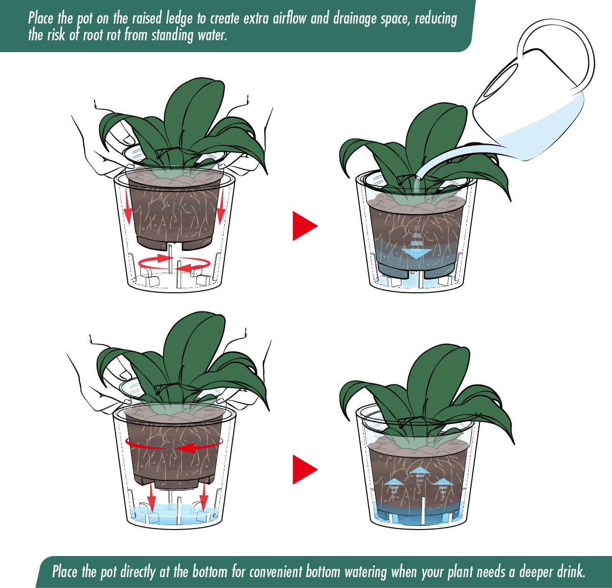 Phoenix Vine 3.5 Inch Oatmeal Plastic Cachepot with Clear Nursery Pot, Decorative Lightweight Planter Cover with Transparent Inner Pot for Indoor Houseplants, Pack of 6, 24-A-G-6
