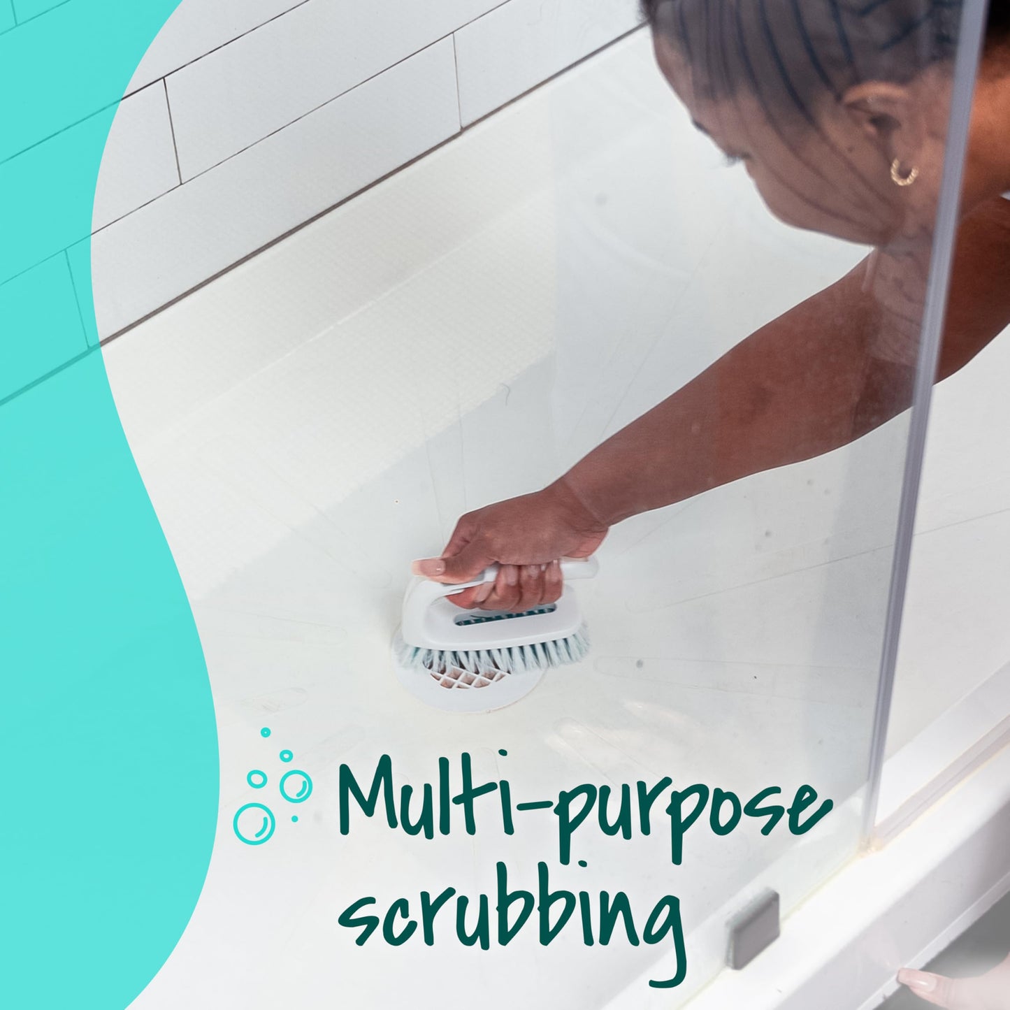Scotch-Brite All Purpose Brush, For Tile Floors and Walls, Shower Doors, Tubs, Bathroom Fixtures, and More, 6 Count