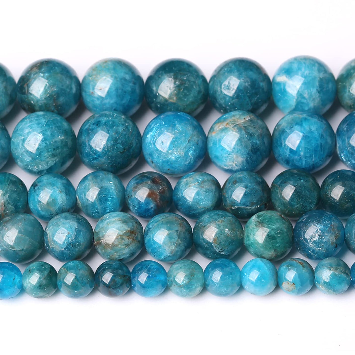 4MM 88PCS Natural Stone Blue Apatite A Grade Loose Beads for Jewelry Making DIY Bracelet