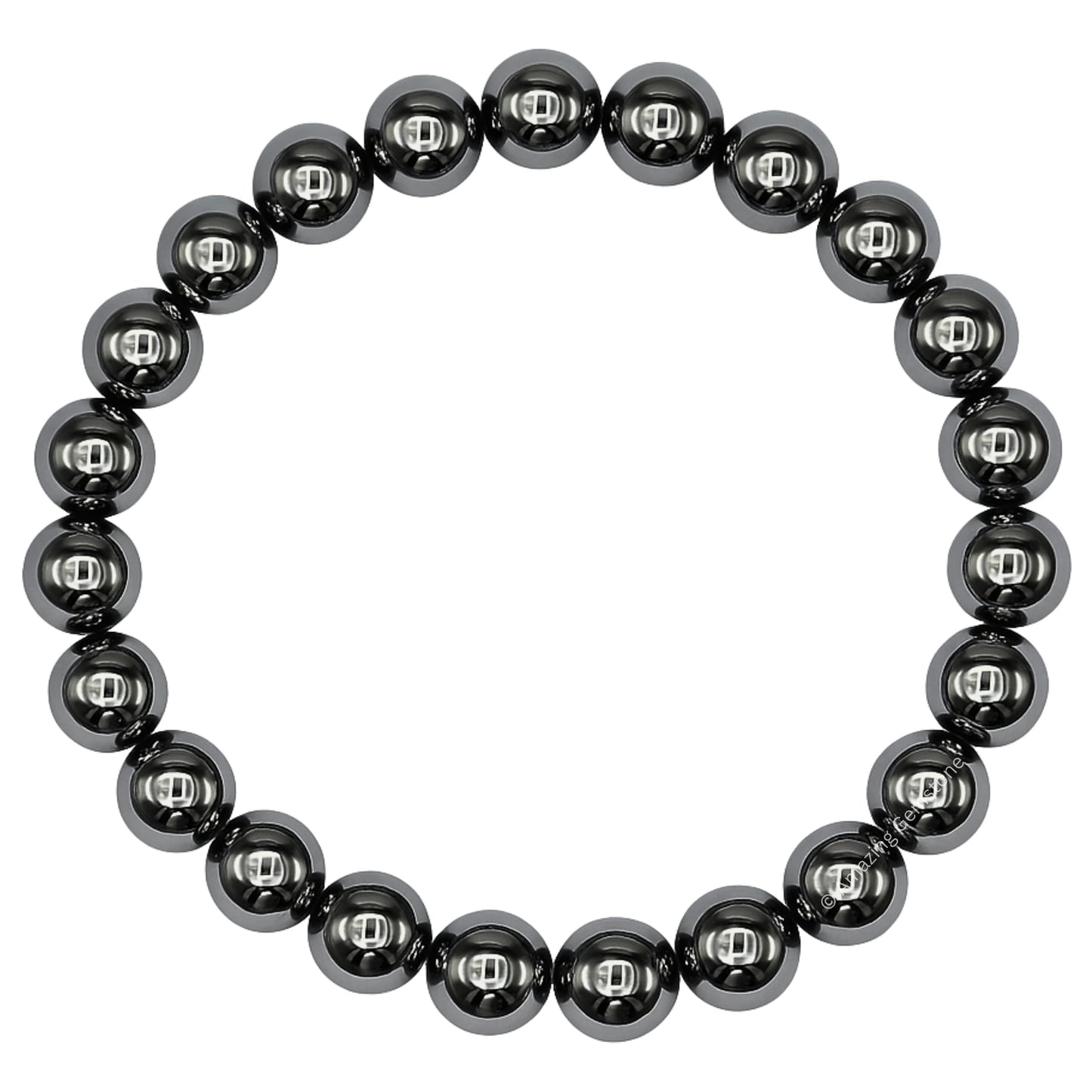 Amazing Gemstone Crystal Bracelet for Women Men's Gifts - Protection Healing Crystal Bracelet - 8mm Gemstone Beaded Stretchable Bracelet Pulseras Para Hombres Mujer Stocking Stuffers Mothers Day Gift (Silver Hematite)