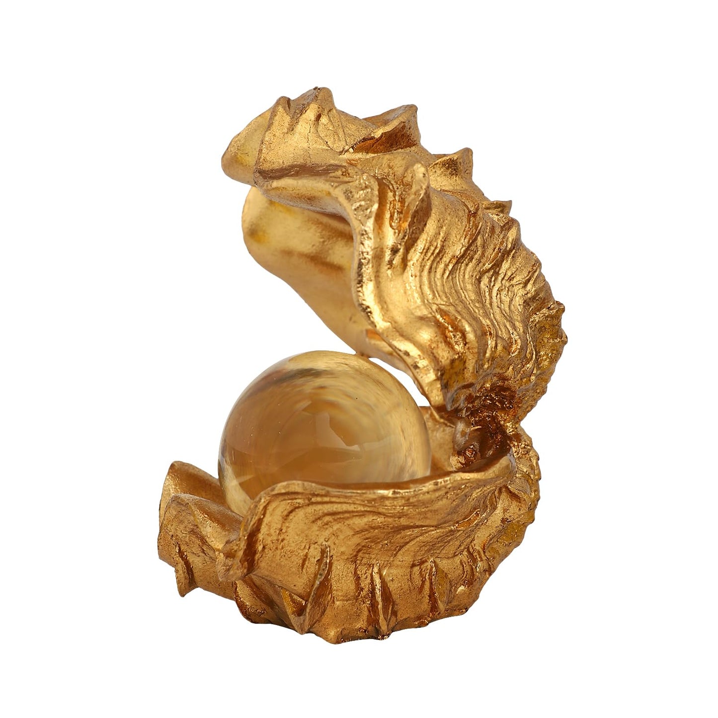 Zonsuli Pearl Oyster Statues Home Decor Living Room Decor Coffee Table Sculpture Bedroom Desk Decorations Gold Shelf Statue Office Figurine Desktop House Accent Aesthetic Collectibles Ornaments