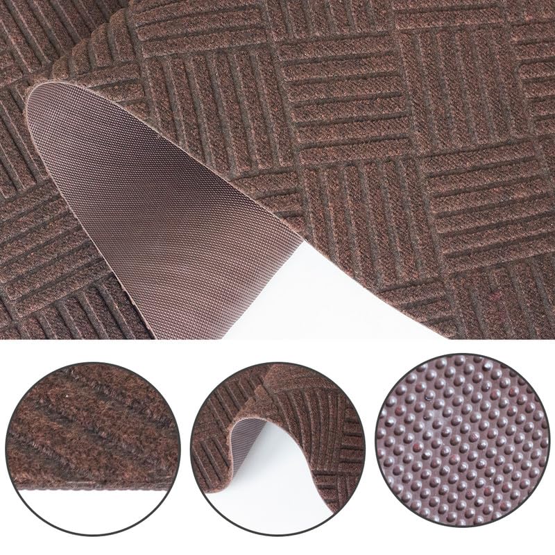 Griclner Area Rug 1FTX10FT Modern Graphite Rug Collection Craft with Non-Shedding Floor Carpet Washable for Living Room Bedroom Dining Home Office Brown