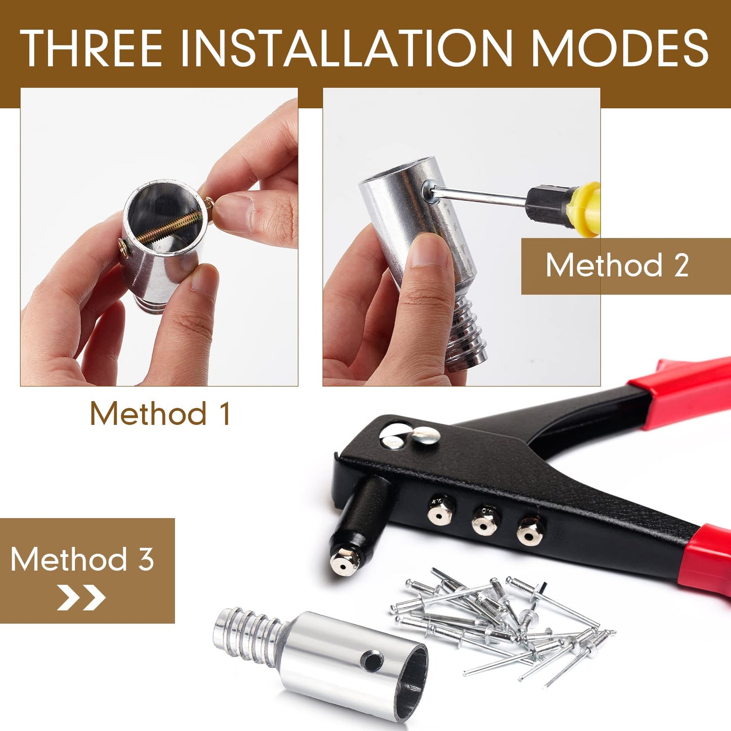 Zhengmy 6 Pcs Threaded Tip Replacement, Broom Handle Threaded End, Pole Handle Replacement, Extension Pole Adapter Tips for Metal Broom(1 Inch)