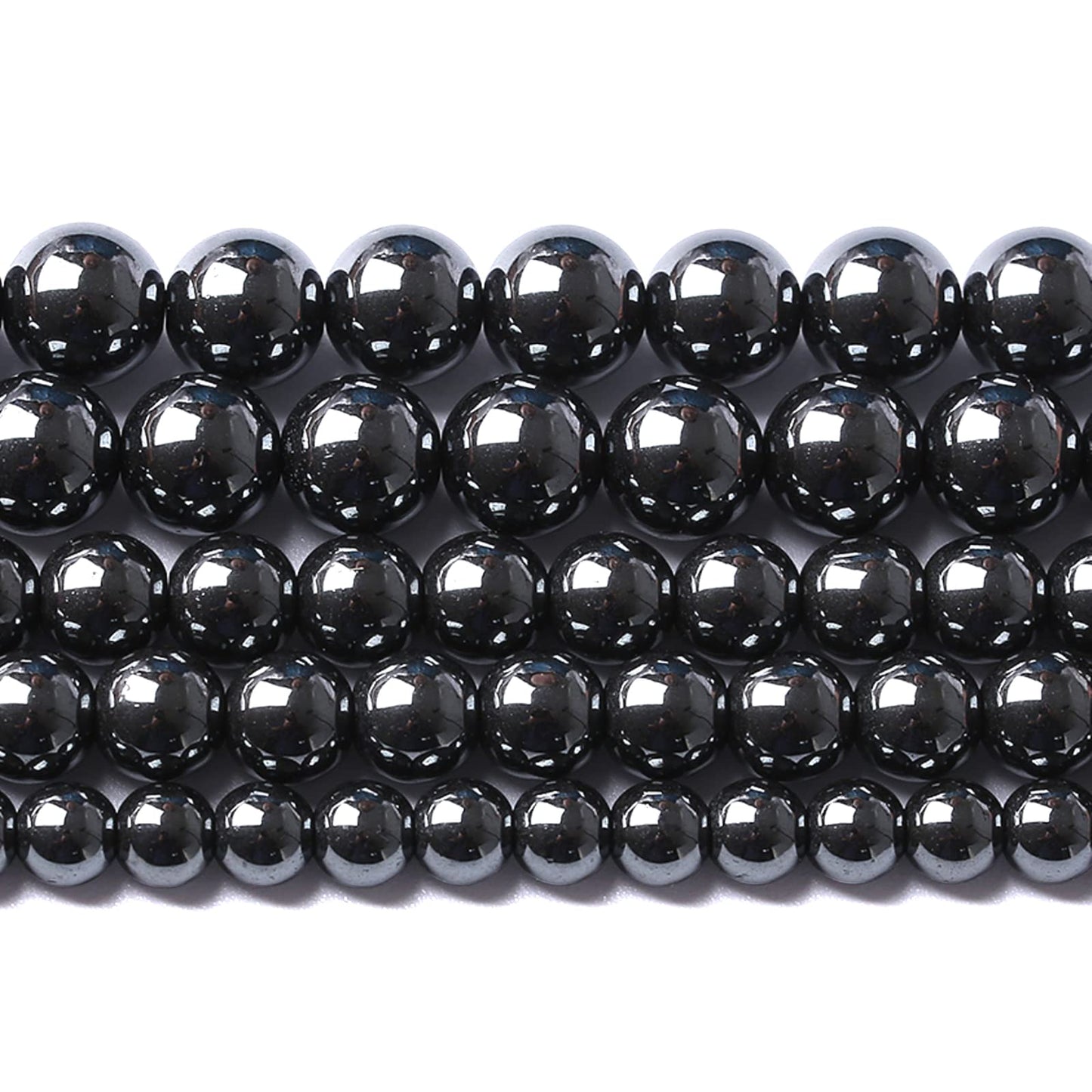 6mm 70PCS Black Hematite AAA Grade Spacer Round Loose Beads for Jewelry Making DIY Bracelet