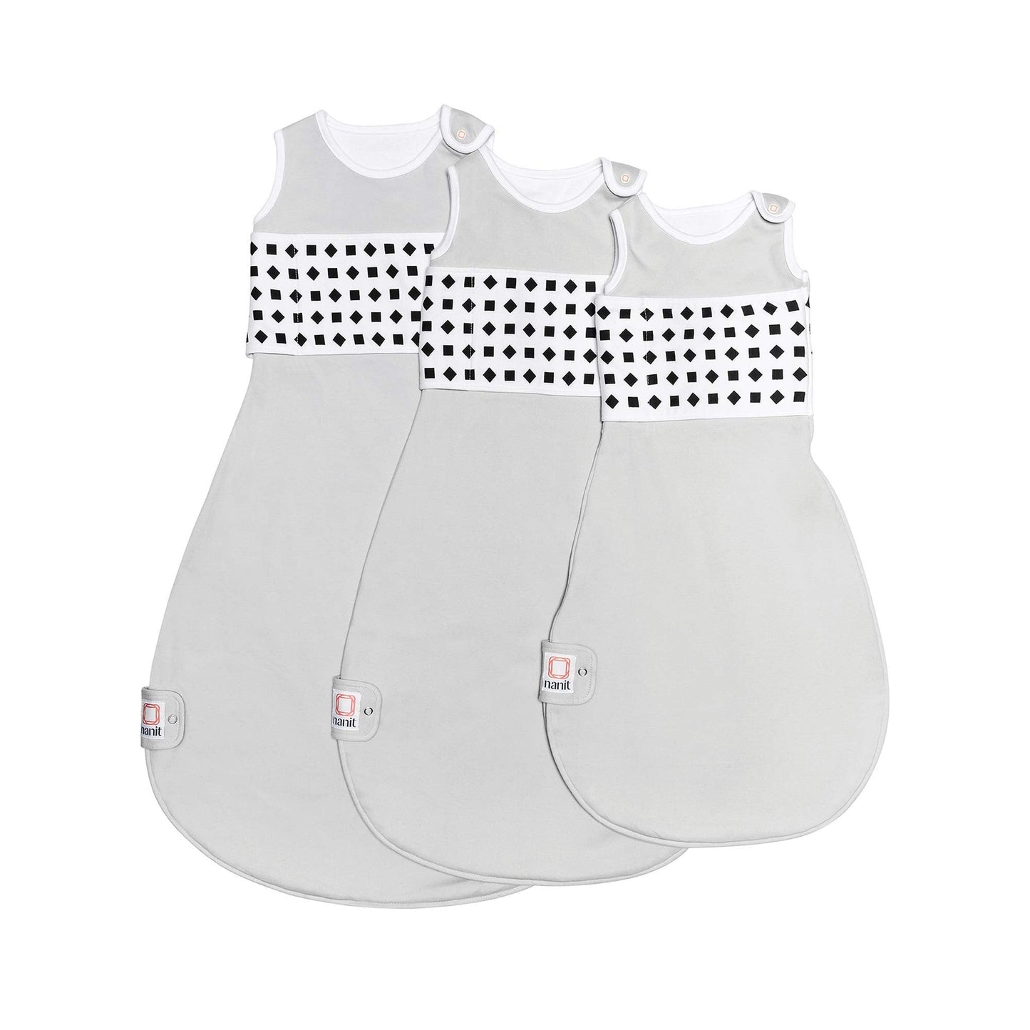 Nanit Breathing Wear Sleeping Bag, Size Medium, 6-12 Months, Pebble Grey