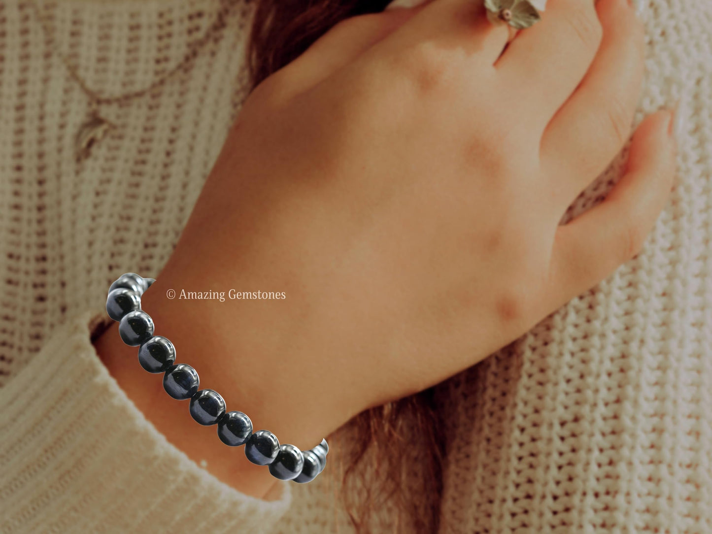 Amazing Gemstone Crystal Bracelet for Women Men's Gifts - Protection Healing Crystal Bracelet - 8mm Gemstone Beaded Stretchable Bracelet Pulseras Para Hombres Mujer Stocking Stuffers Mothers Day Gift (Blue Tiger Eye)