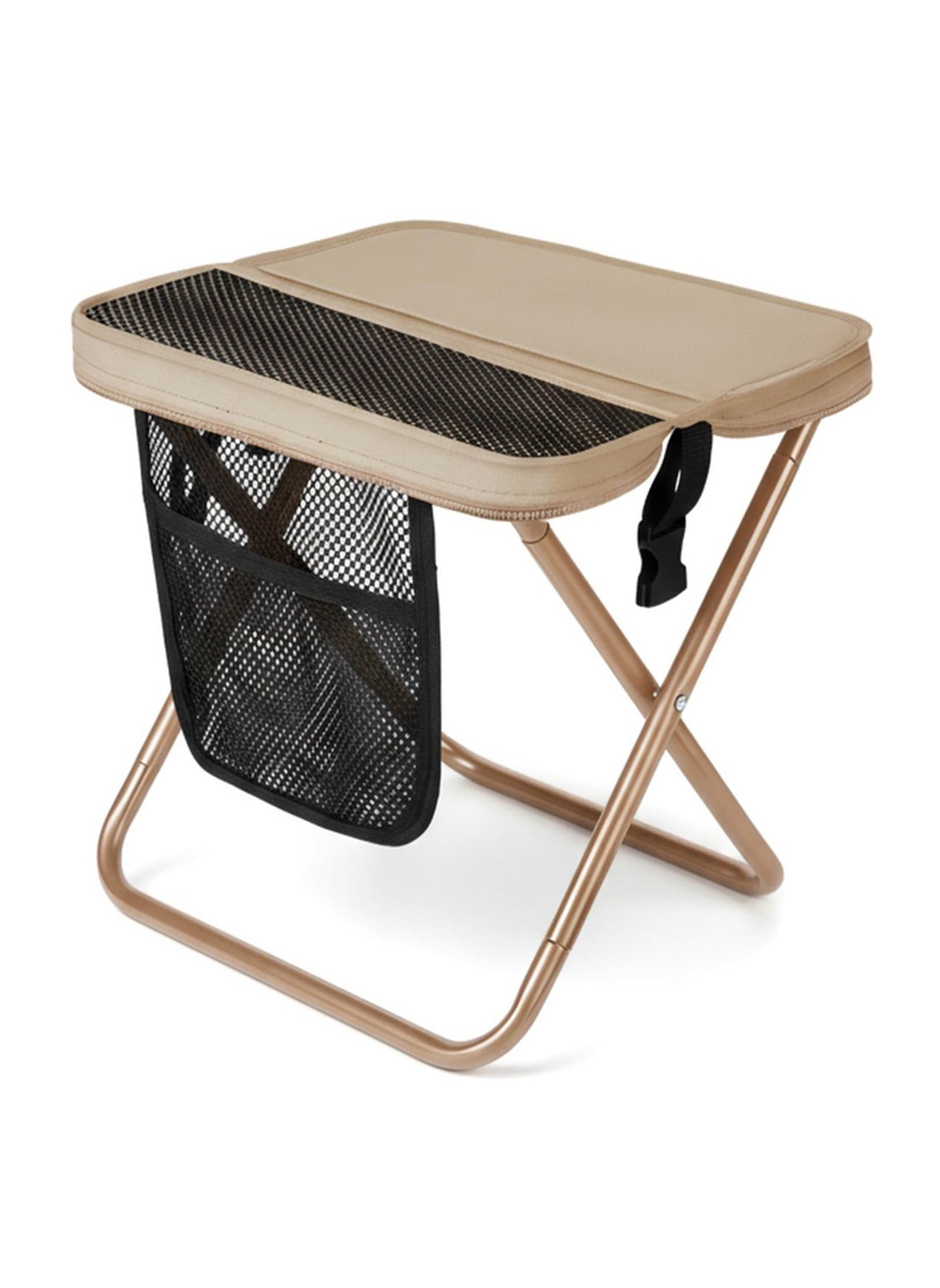 Xyphium Portable Foldable Backpack Stool with Storage Pouch - 2-in-1 Lightweight Backpack Chair for Hiking, Fishing & Theme Park Lines - Supports 265lbs, Compact Retractable Seat for Camping & Travel