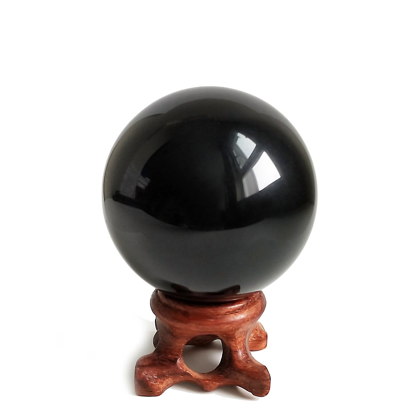Mina Heal Black Obsidian Sphere for Meditation, Feng Shui, and Divination – Authentic Obsidian Crystal Ball for Protection and Energy Cleansing