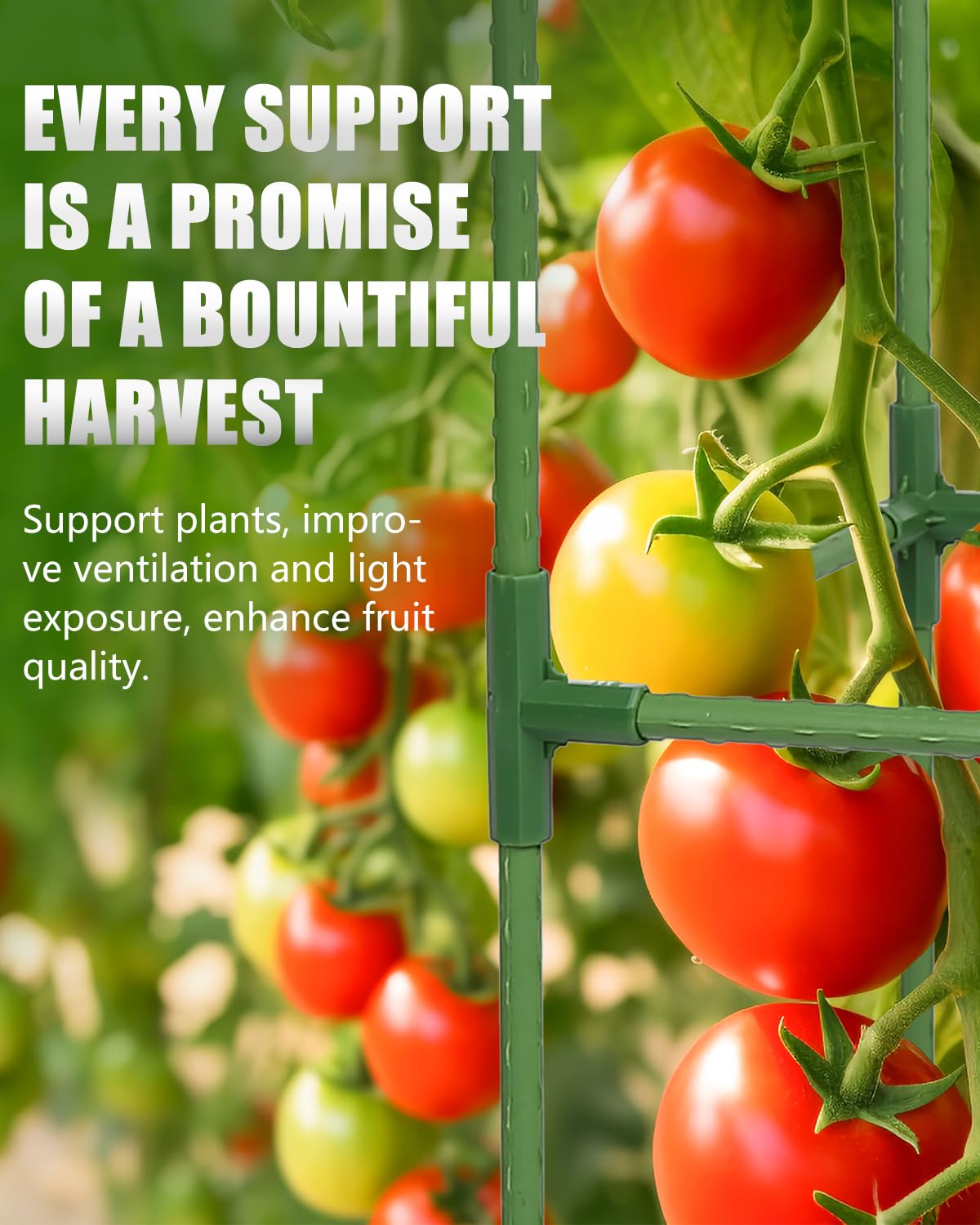 joyhalo 3 Pack Tomato Cage for Garden, 47 Inch Heavy-Duty Tomato Trellis, Height Adjustable Garden Trellis for Climbing Plants Vegetables Flowers Cucumber Peony