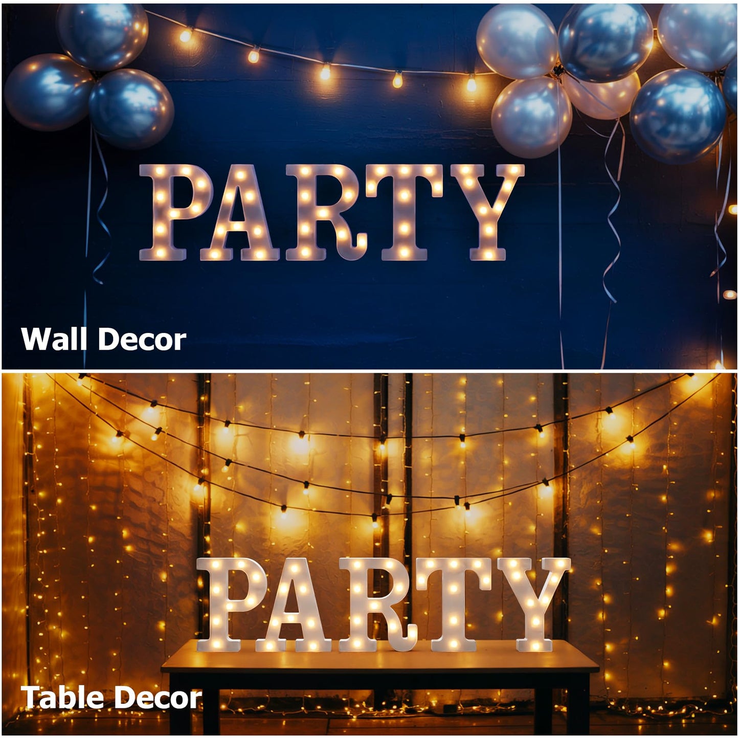 Marquee Letters, Led Letter Lights, 26 Alphabet Battery Powered LED Light Up Name Sign, Decorative Lighted Standing Letters for Graduation Party Night Light Wedding Birthday Room Wall Decor (Letter A)