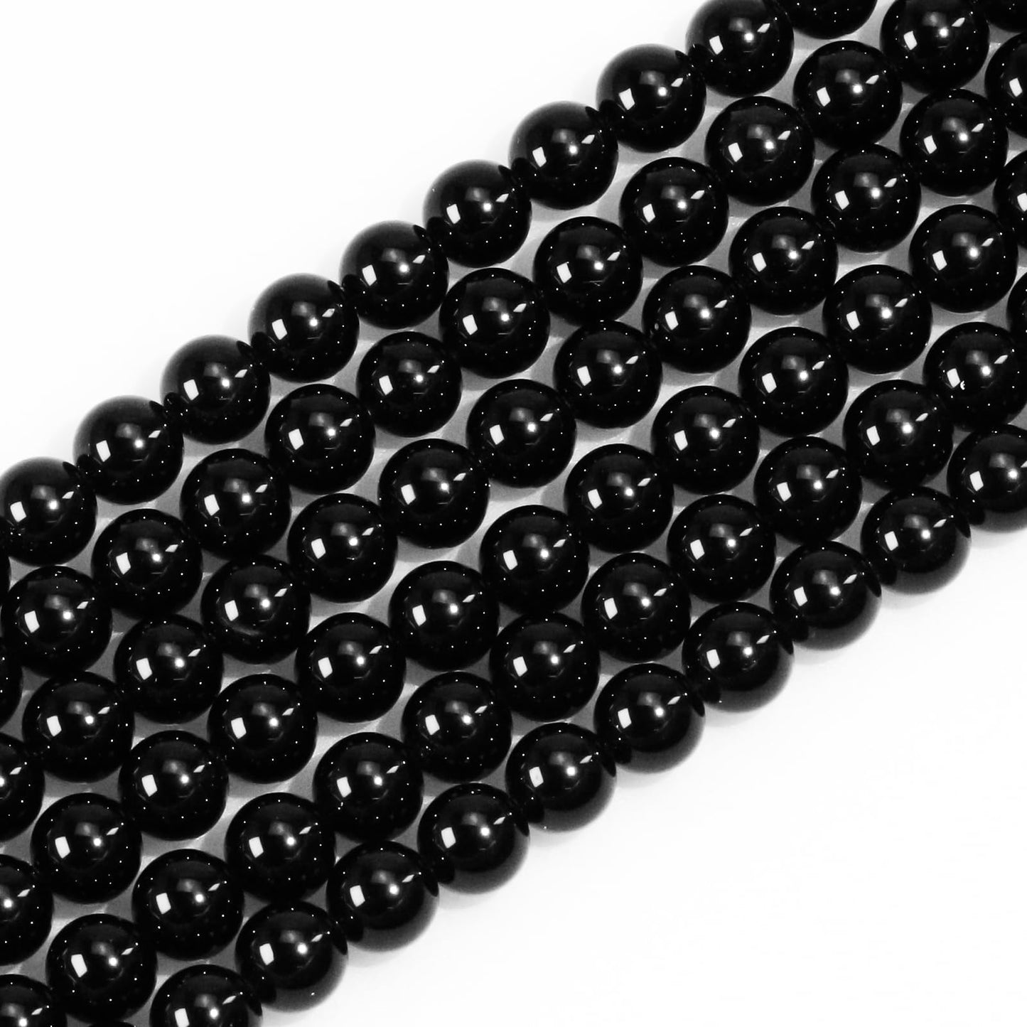 6mm Natural Gemstone Round Black Obsidian Loose Beads for Jewelry Making Bracelets Necklace Earrings Art Craft (60-62pcs/strand)