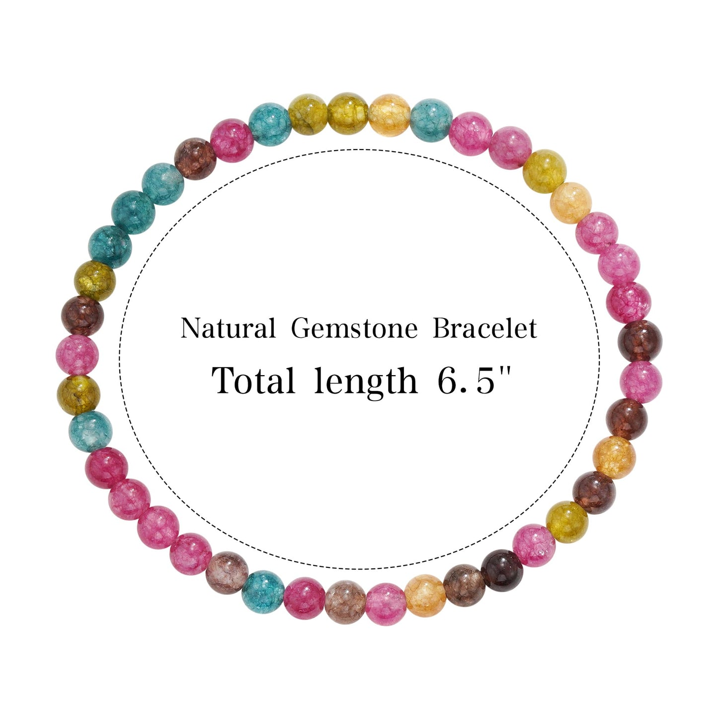 Treasure Bender Protection Bracelet for Women Men, Balance Emotions Healing Crystals Stones Bracelets Anxiety Relief Birthday Gift for Friends Women Men (Rainbow Tourmaline)