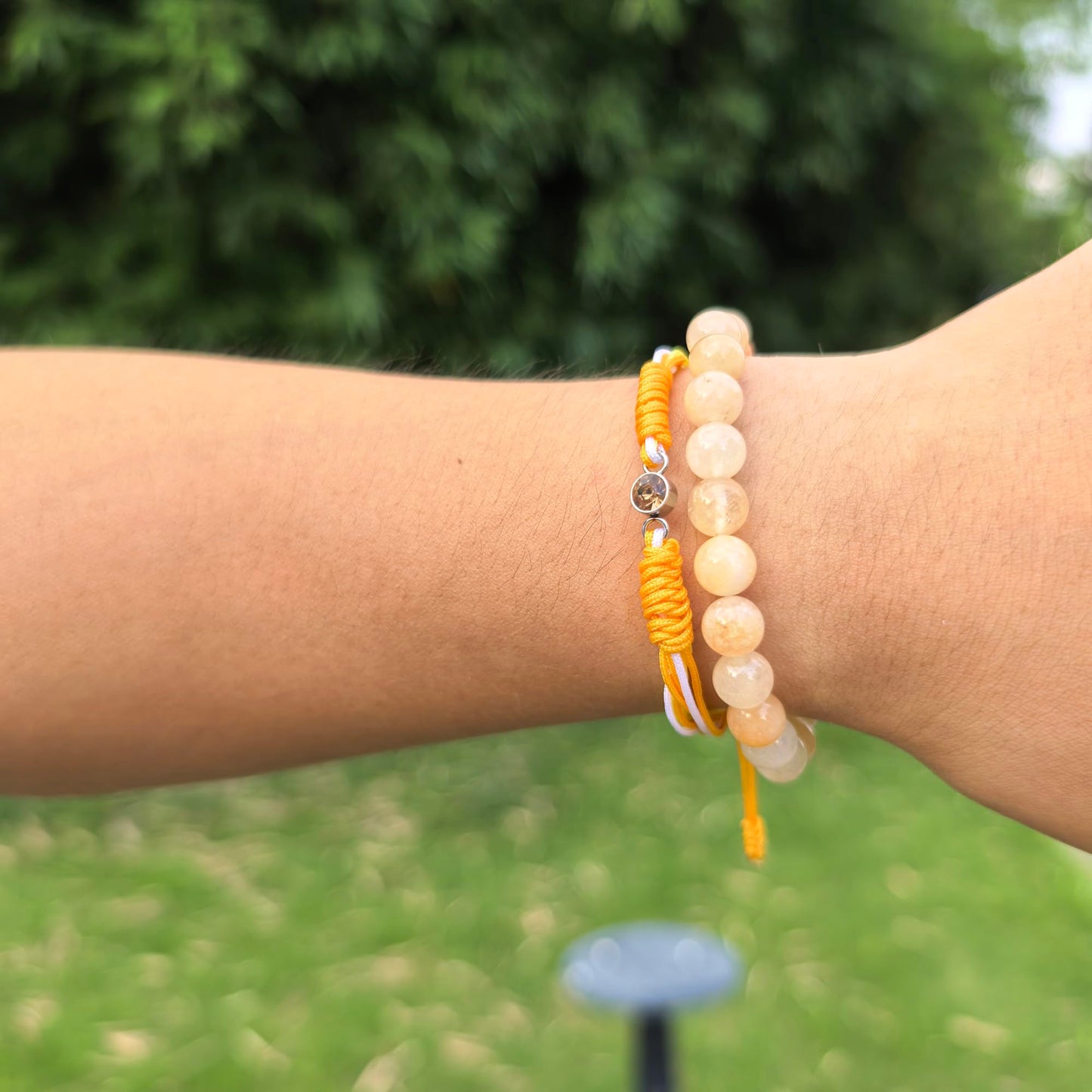 Crgwxzl November Birthstone Bracelets for Women Men,Healing Crystal Protection Stone Citrine Beads Bracelet,String Wrap Zodiac Month Bracelets Birthday Jewelry Gifts